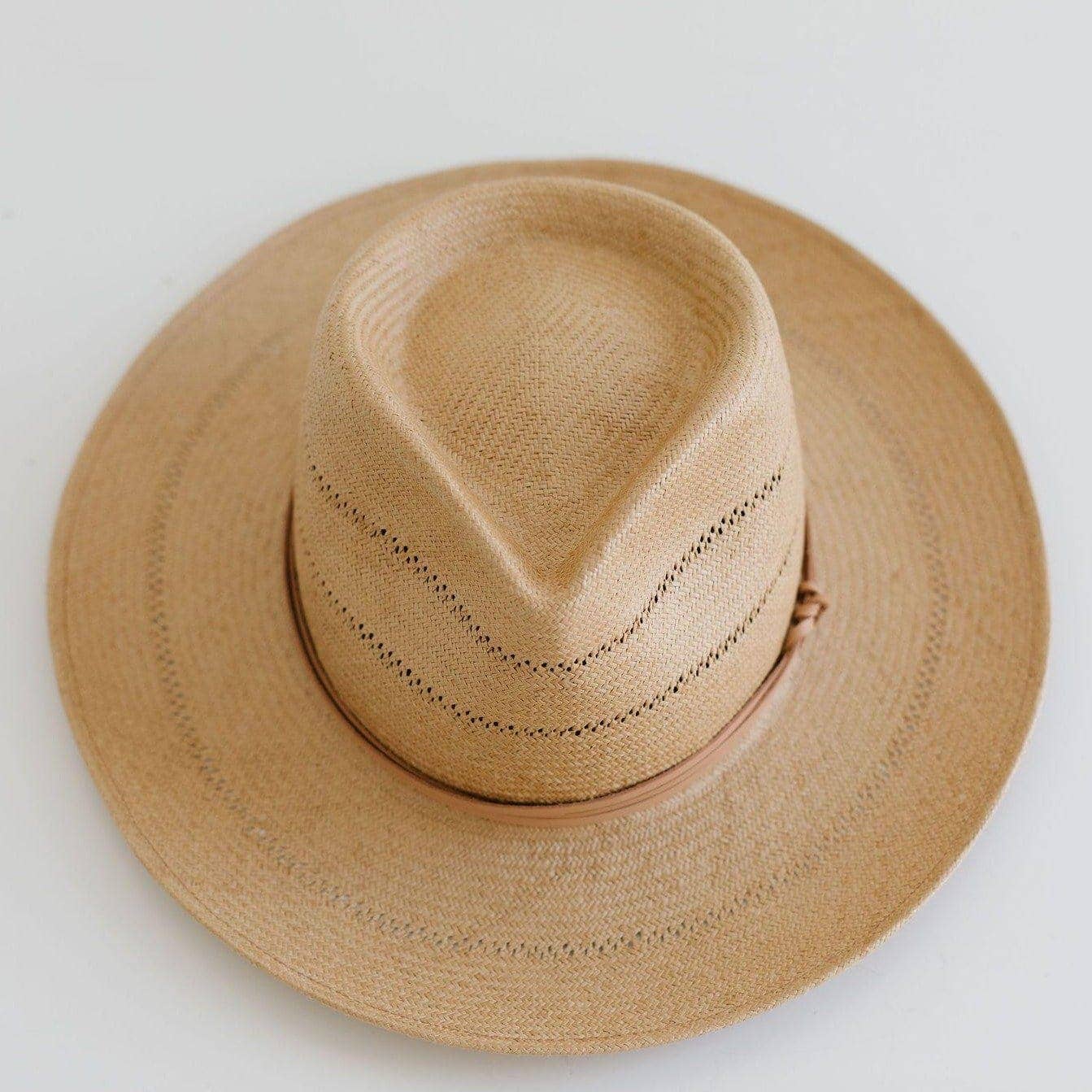 Gigi Pip Arlo Straw Fedora: Honey