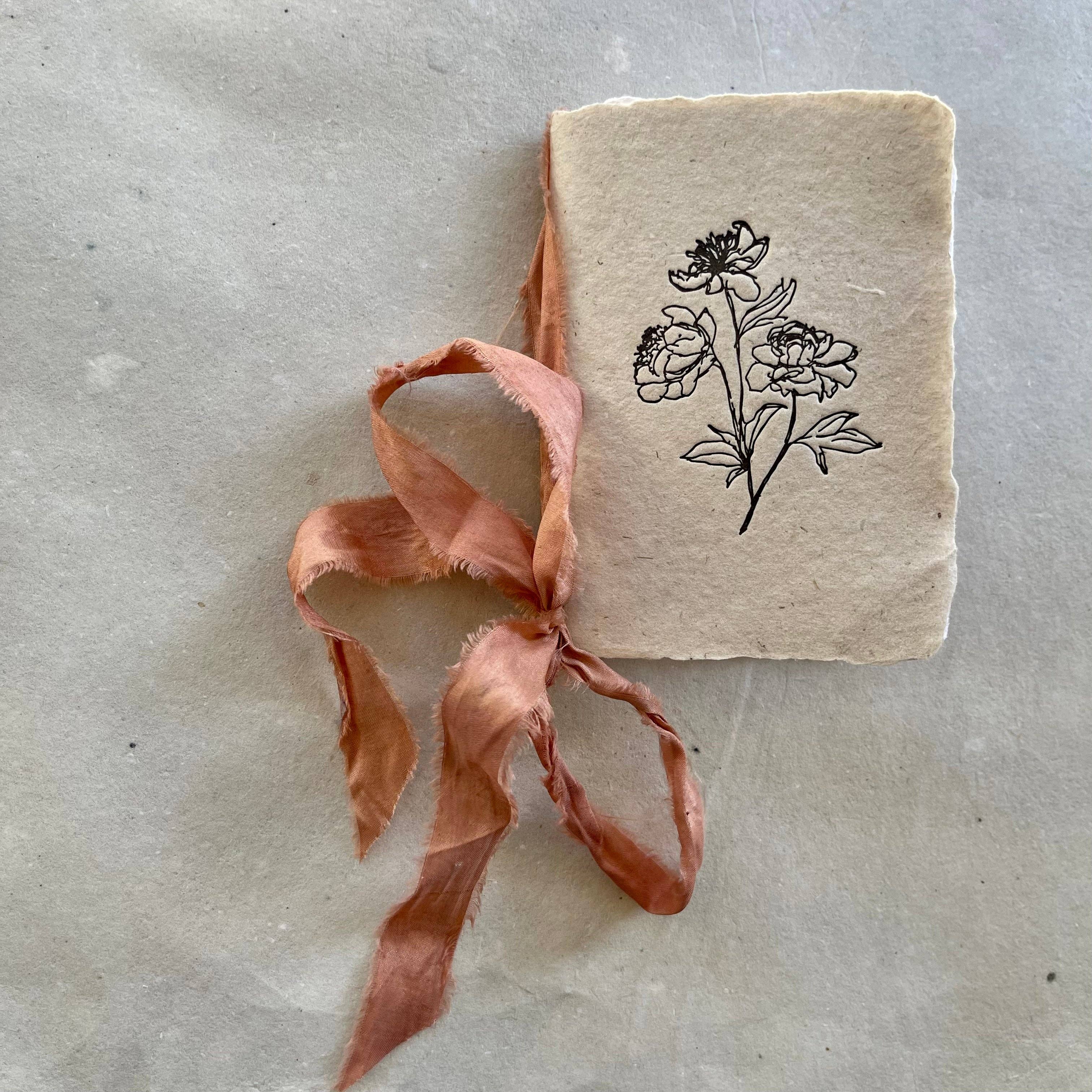 Silk-Tied Letterpress Notebook