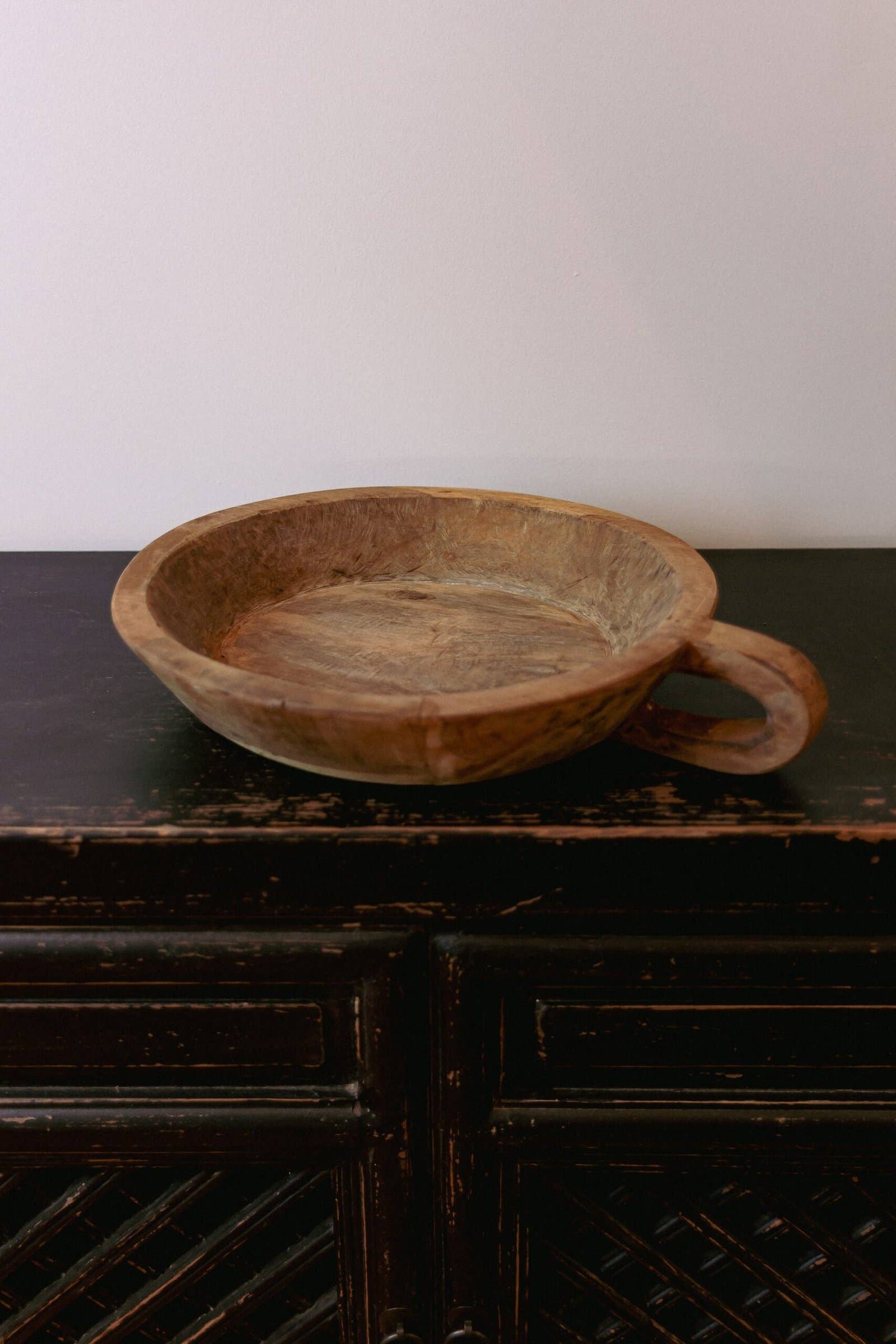 Vintage Dough Bowl with Handle