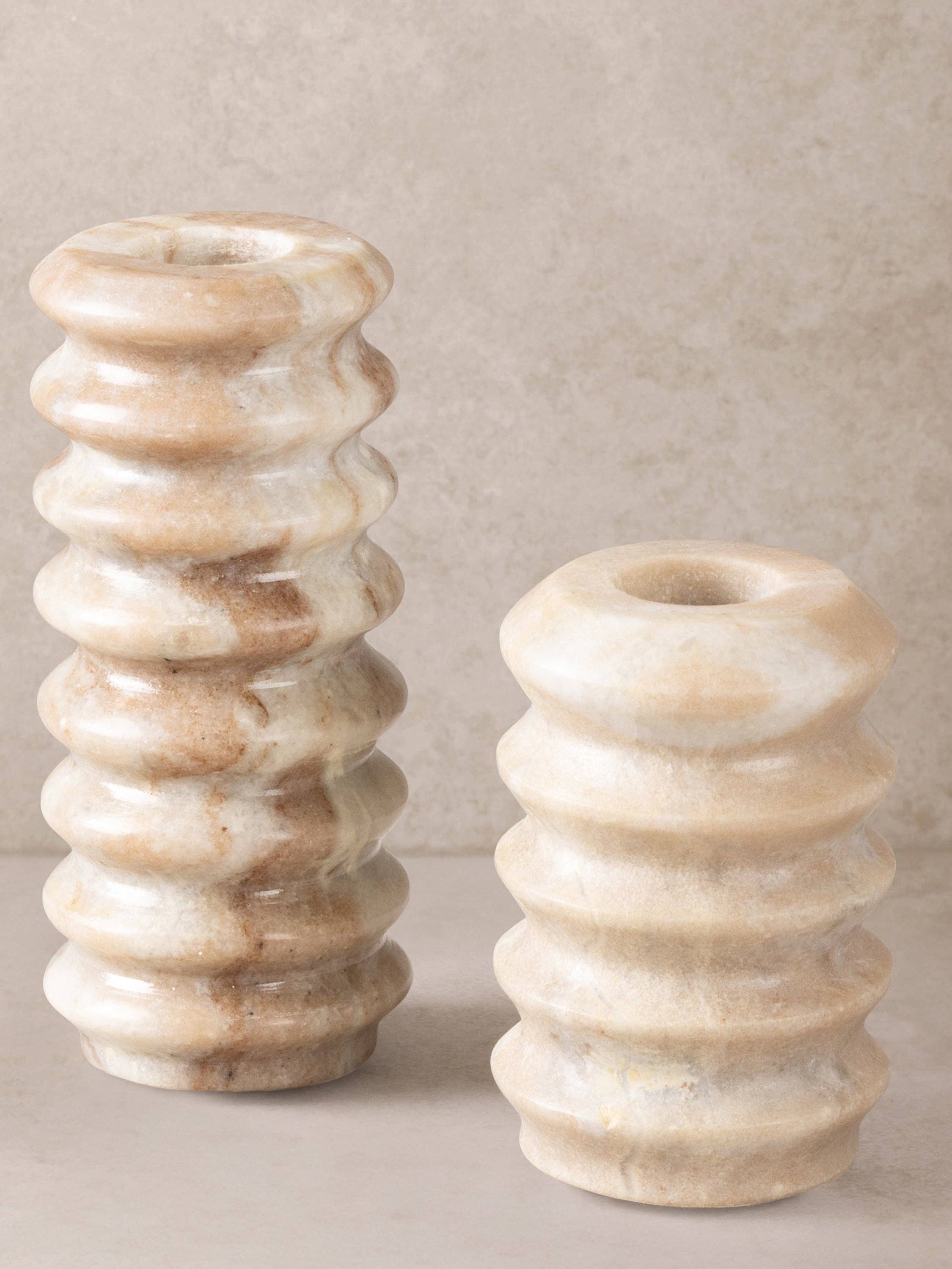 Onyx Taper Candle Holder: Set of 2