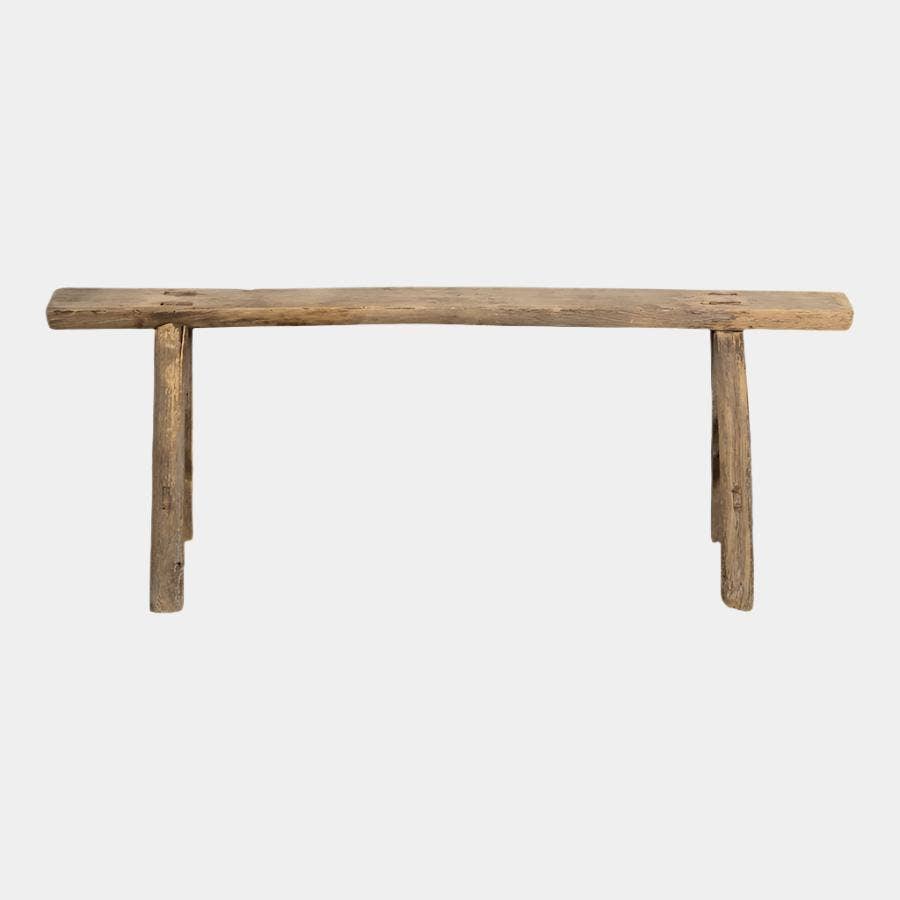 Skinny Elm Wood Bench: Large