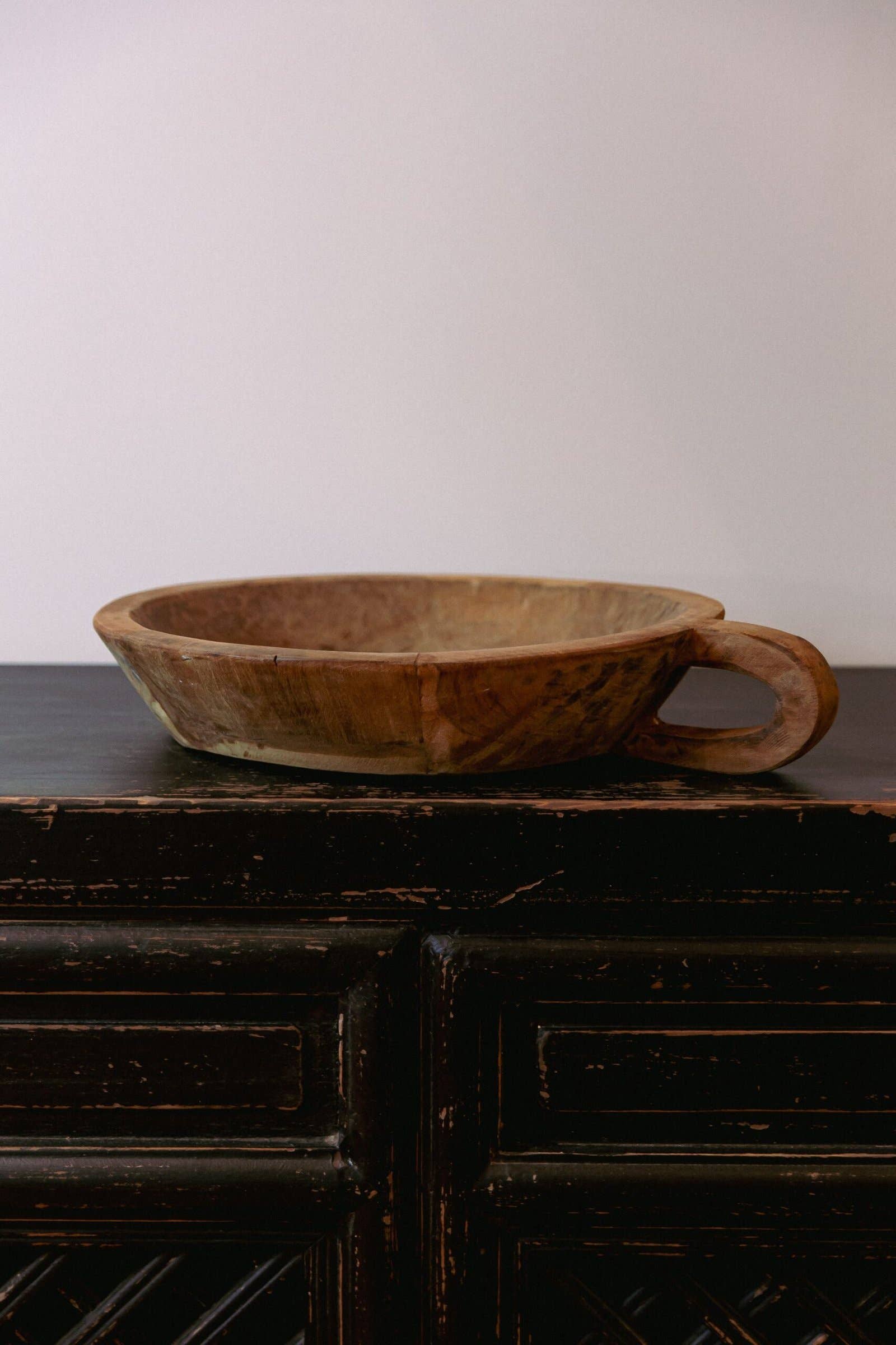 Vintage Dough Bowl with Handle