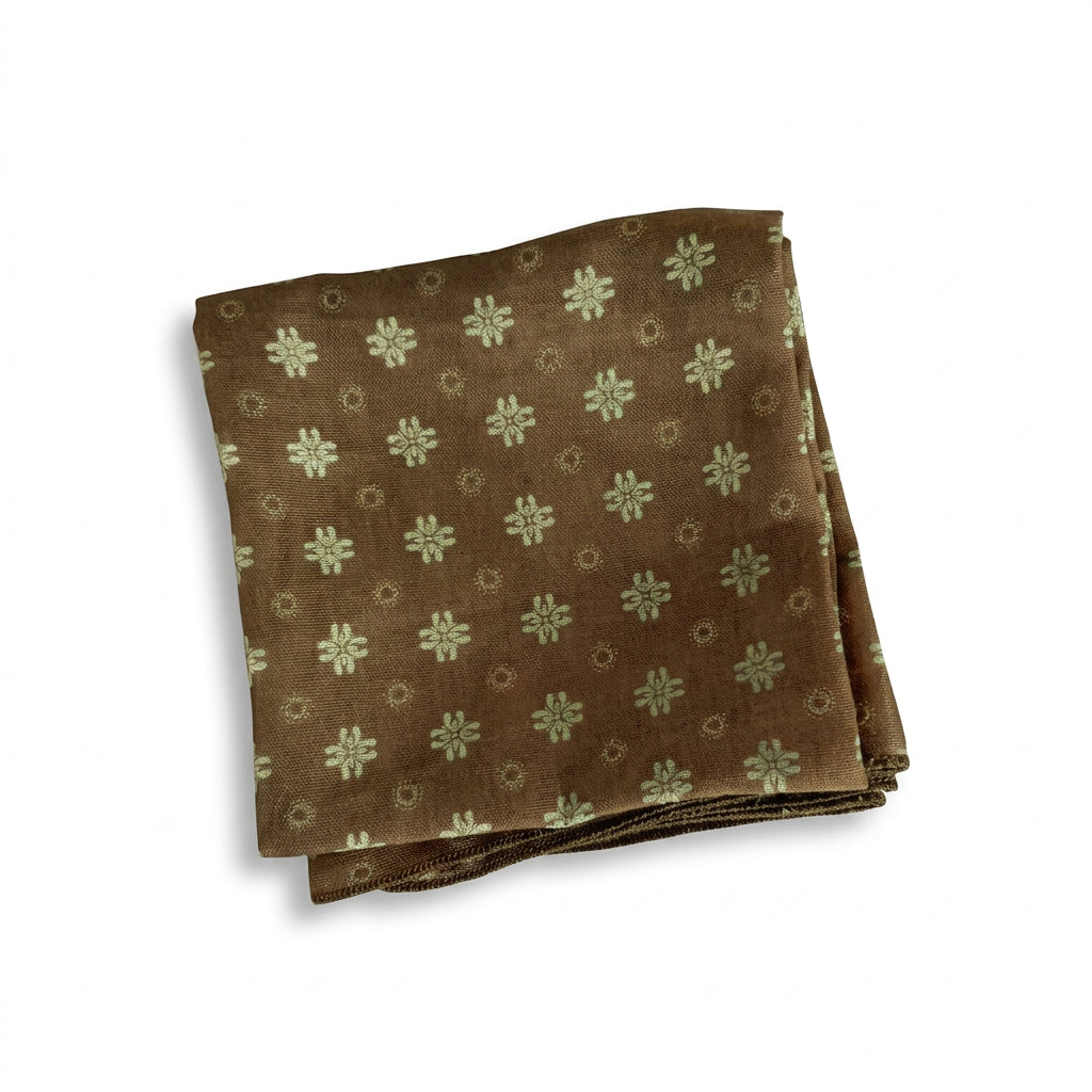 Fair Isle Bandana: Brown & Green