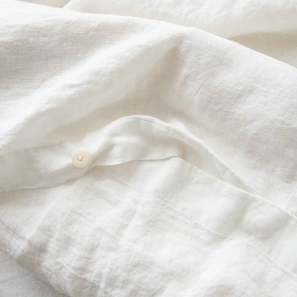 European Linen Duvet: Off White (King)