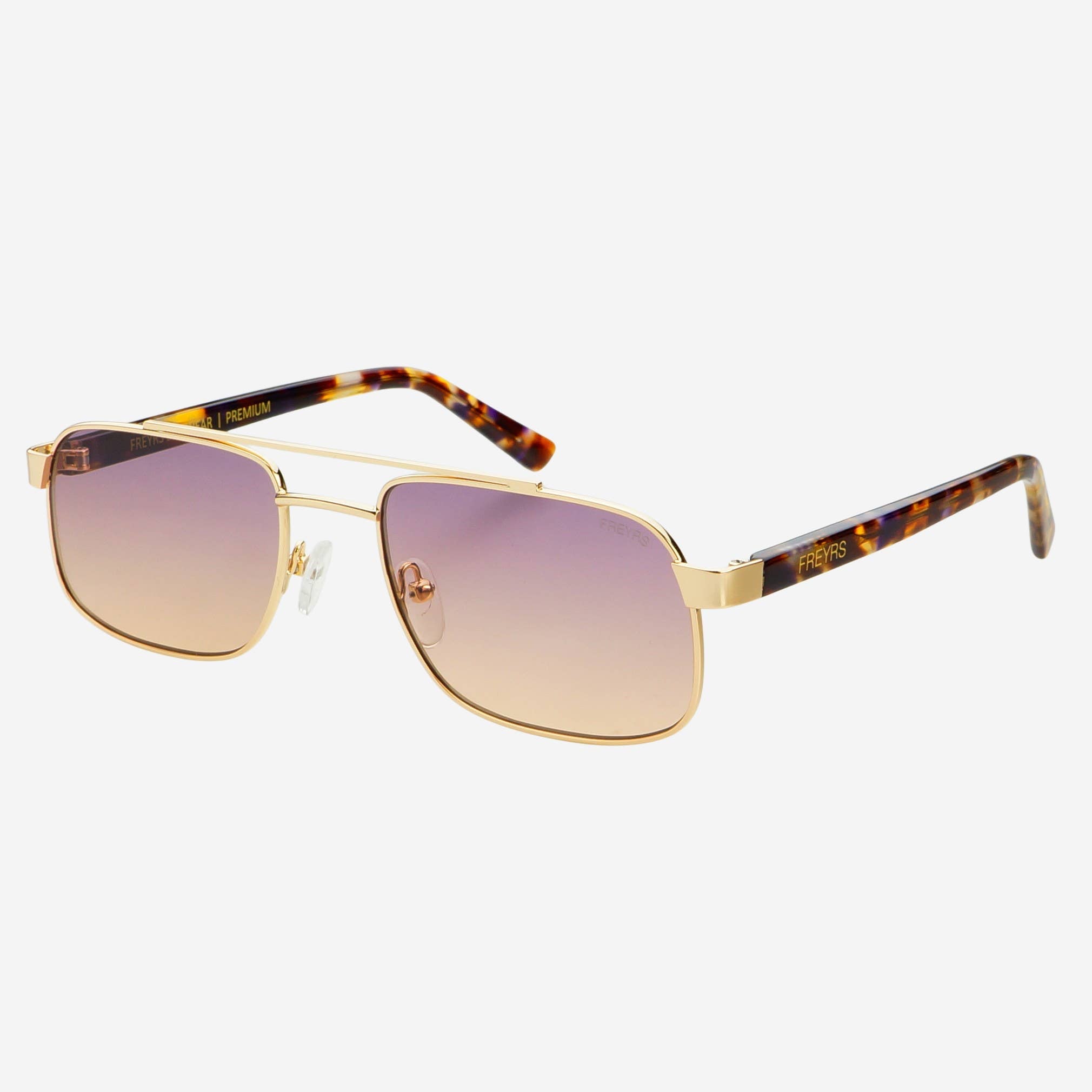 Vesper Aviator Sunglasses: Gold / Sunset