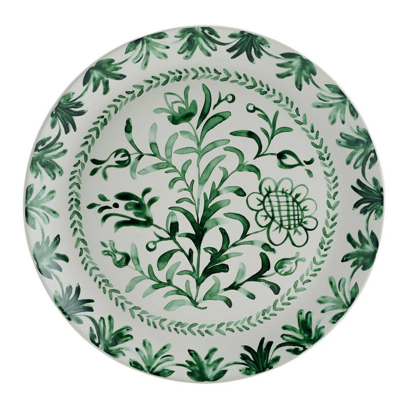 Hand Painted Sicily Dinner Plate: Green