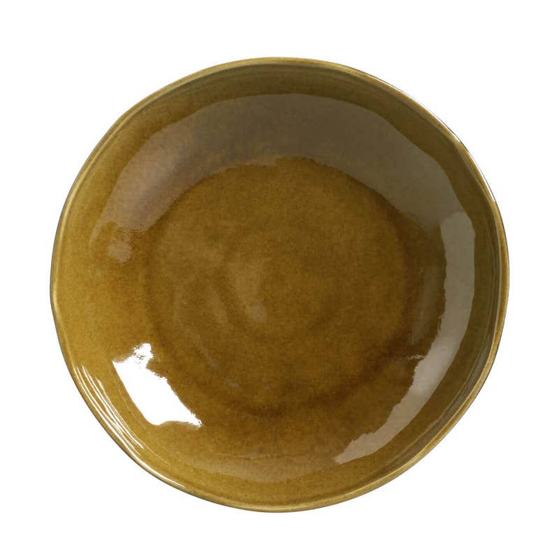 Stoneware Salad Bowl: Amber