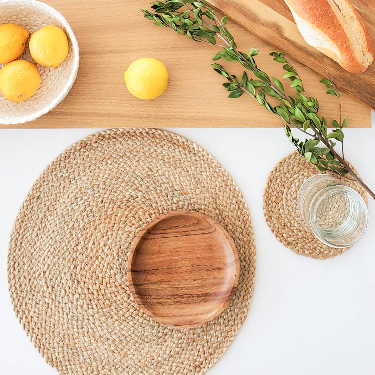 Handwoven Jute Placemat - Set of 4