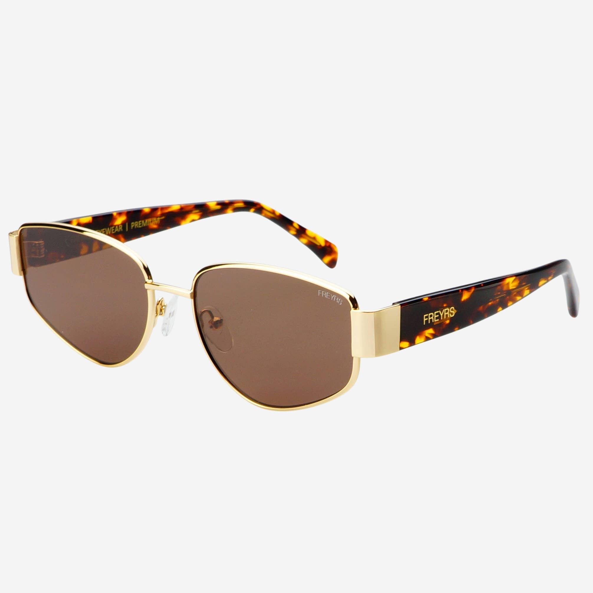 Delilah Sunglasses: Gold / Brown