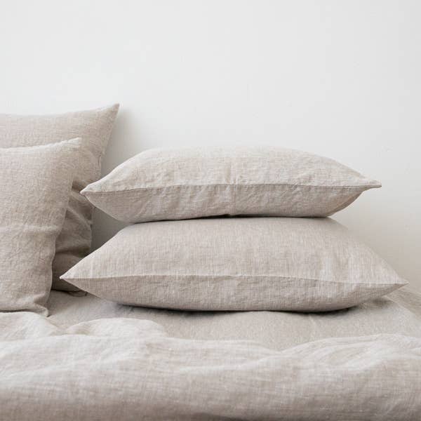 European Linen Pillow Case: Natural (King)