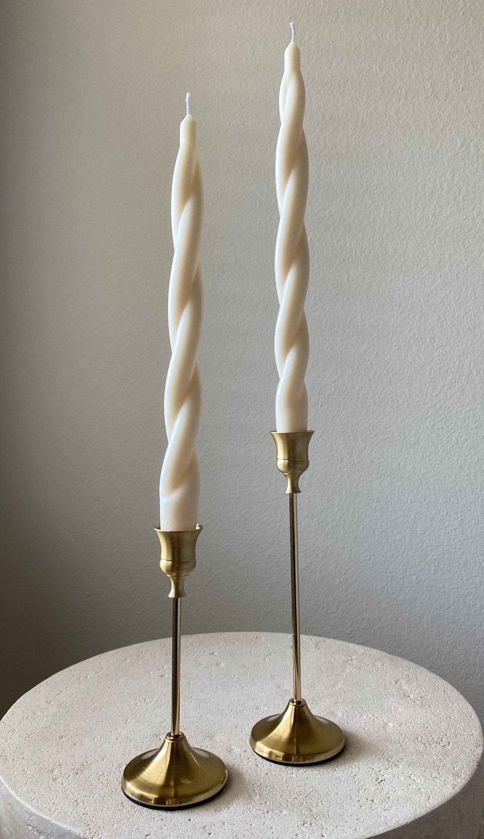 Twisted Taper Soy Wax Candle: Set of 2
