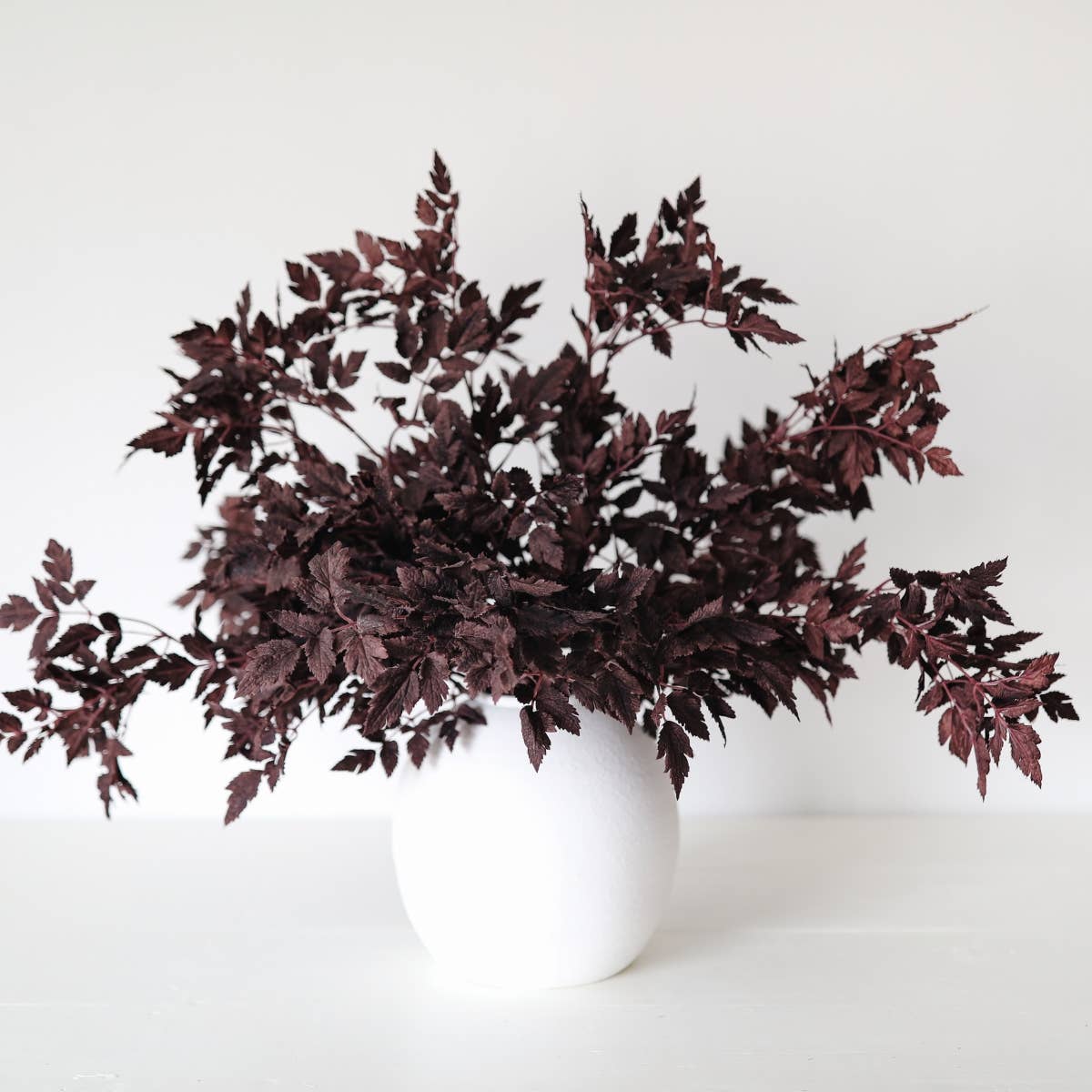 Plum Faux Cimicifuga Ramosa Leaves: 31" Stems