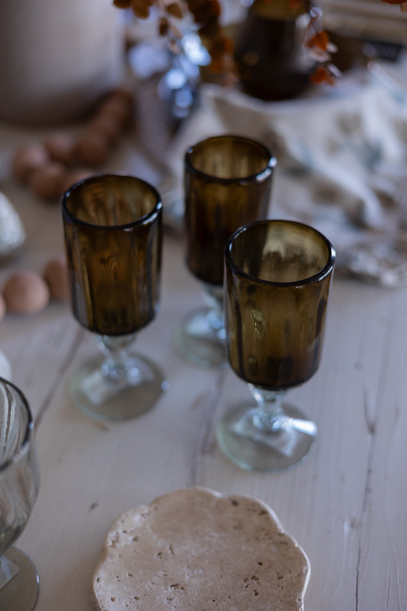 Antique Kitchen Island: Weathered White