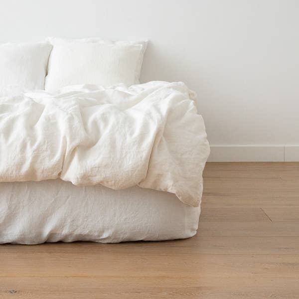 European Linen Duvet: Off White (King)