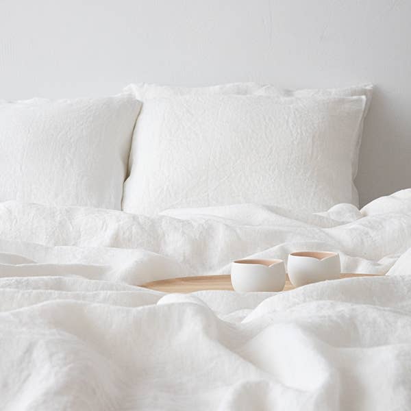 European Linen Duvet: Off White (King)