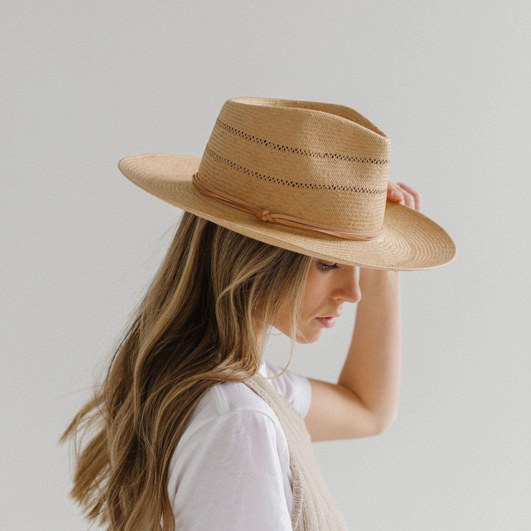 Gigi Pip Arlo Straw Fedora: Honey