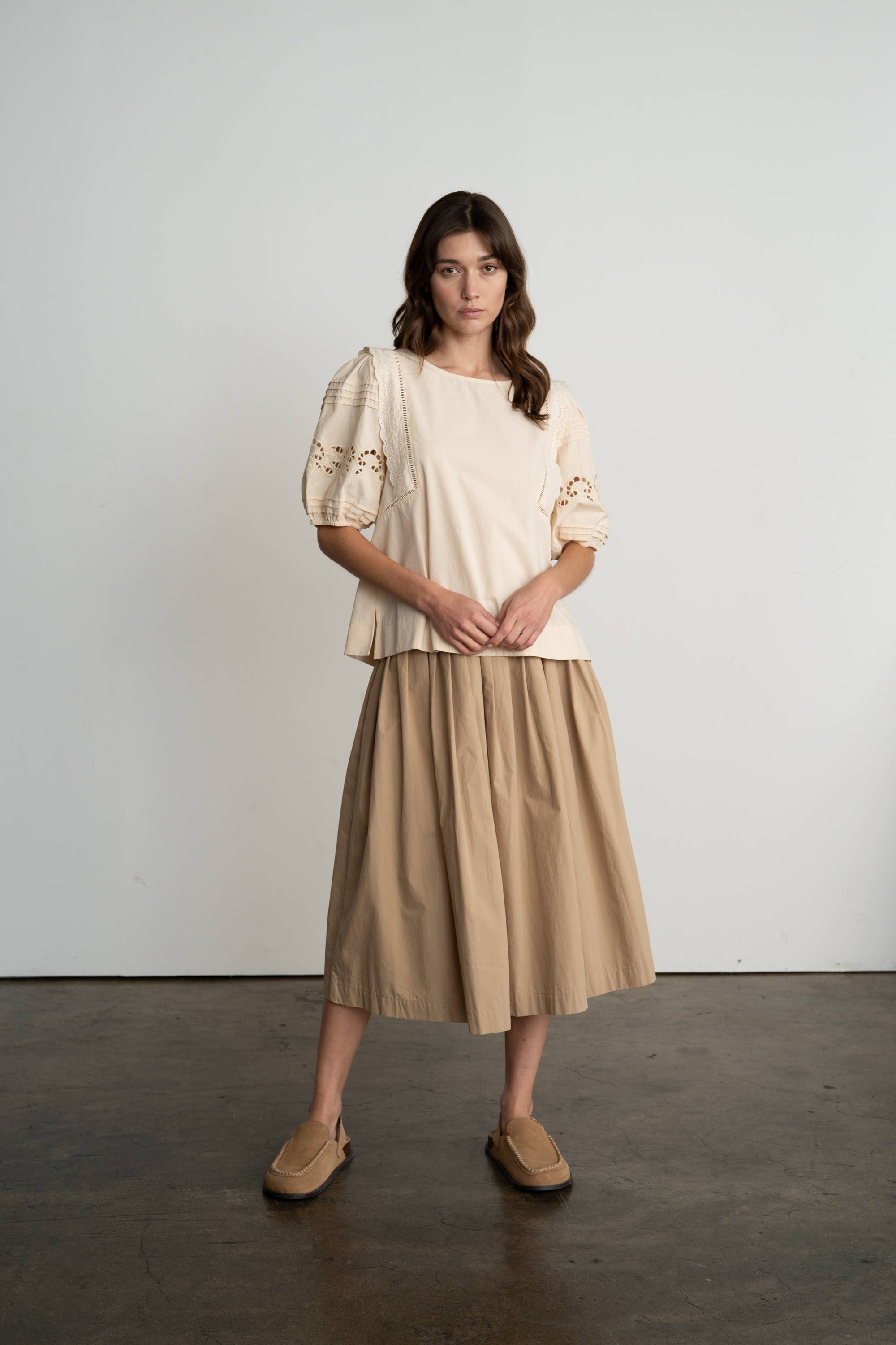 Lace Puff Sleeve Blouse