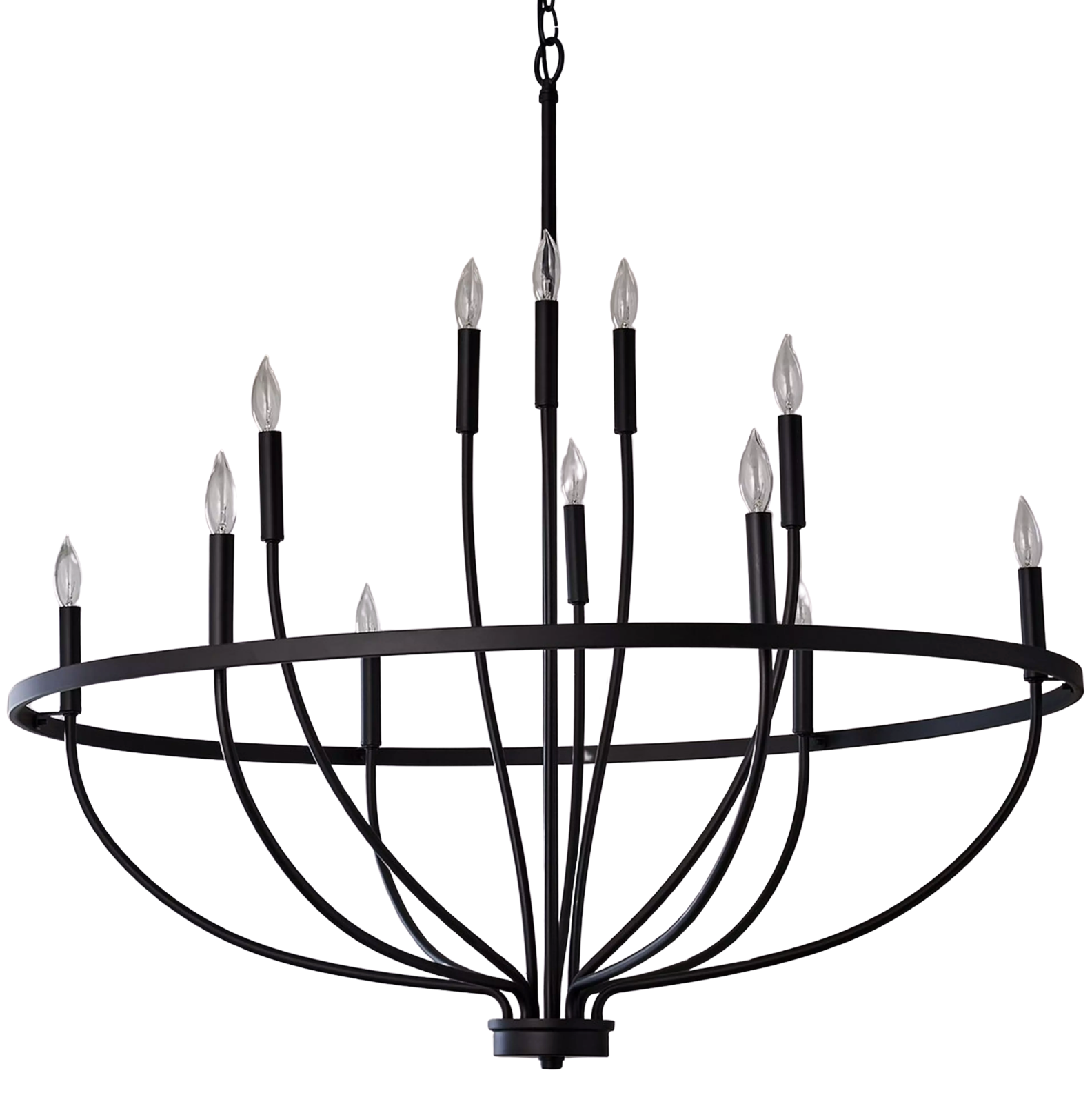 Graceful Curve Chandelier: Large