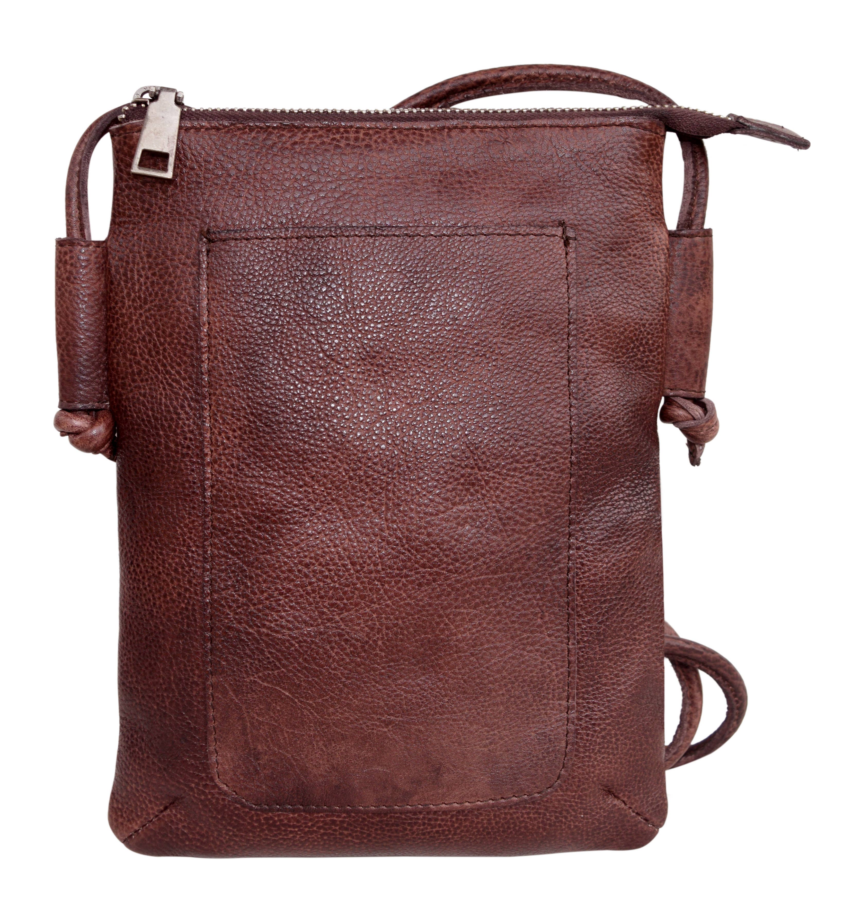 Jessa Leather Crossbody Bags: Brown