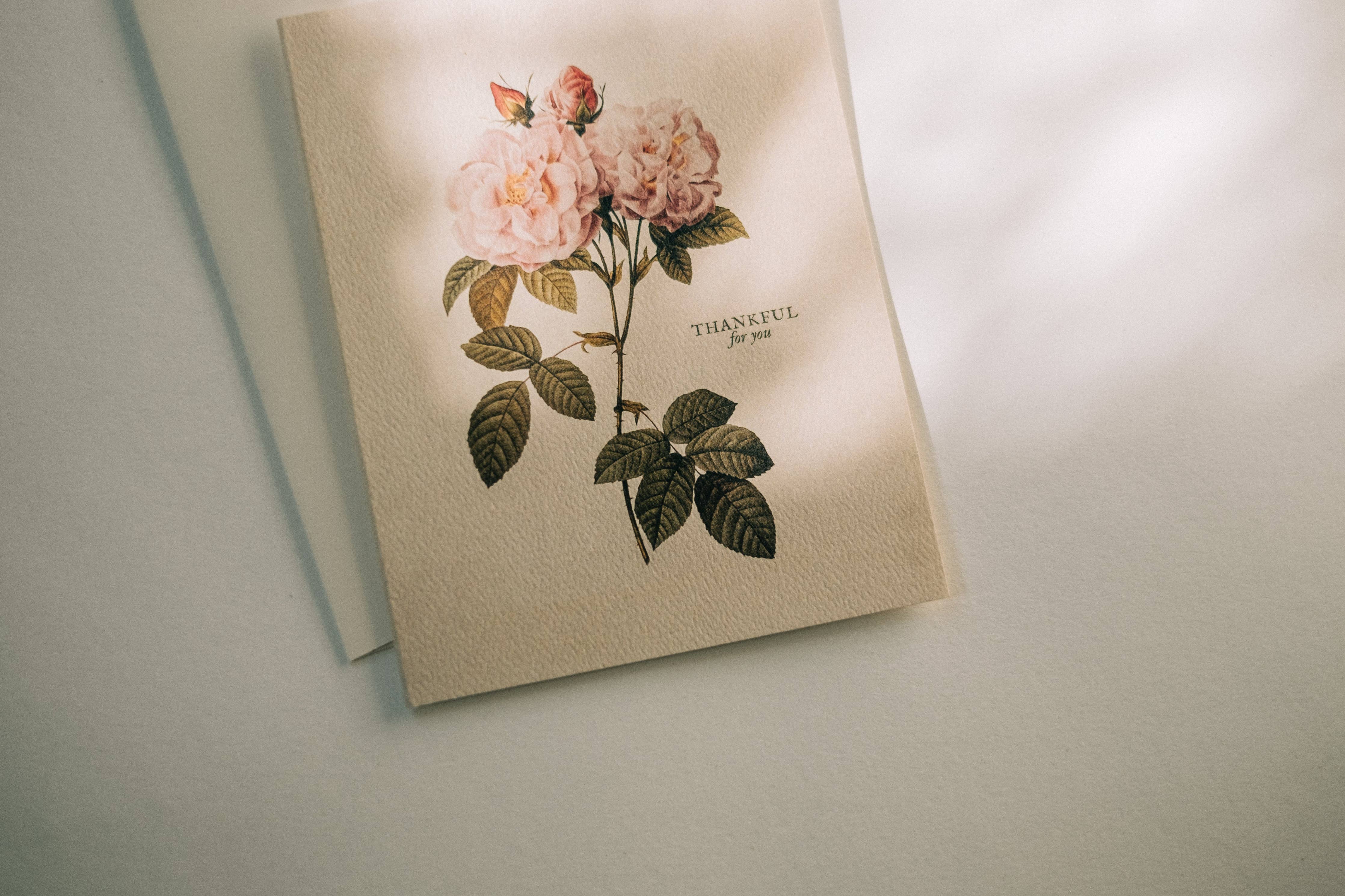Thankful For You Floral Note Card: Set of 6