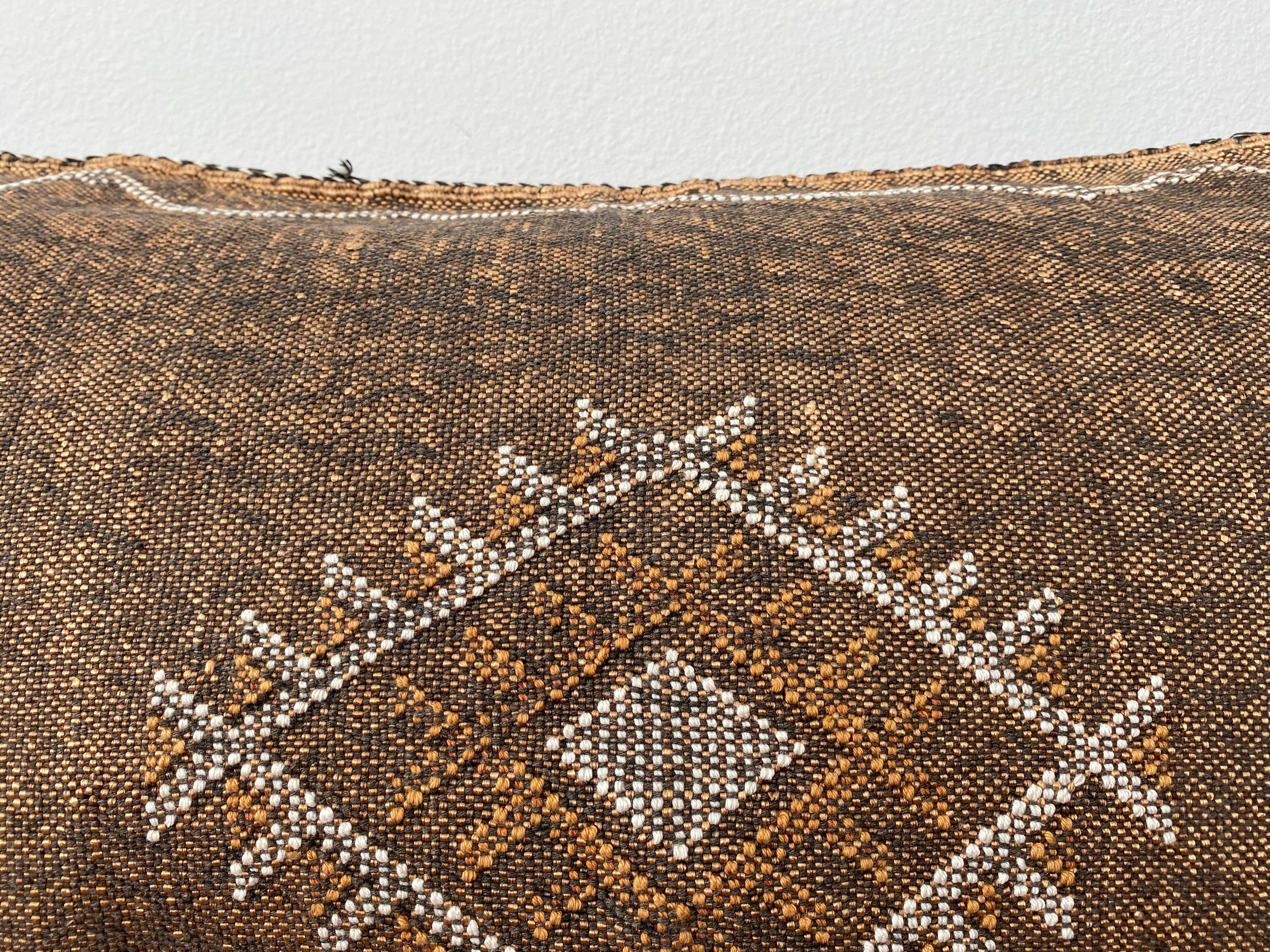 Silk Sabra Lumbar Pillow: Brown