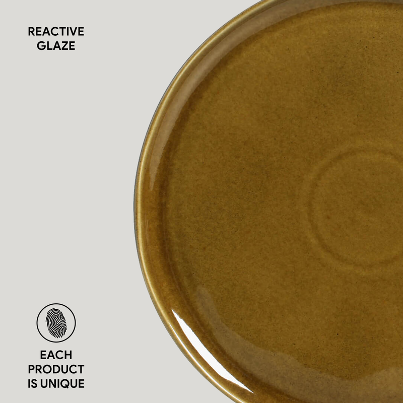 Stoneware Dessert Plate: Amber