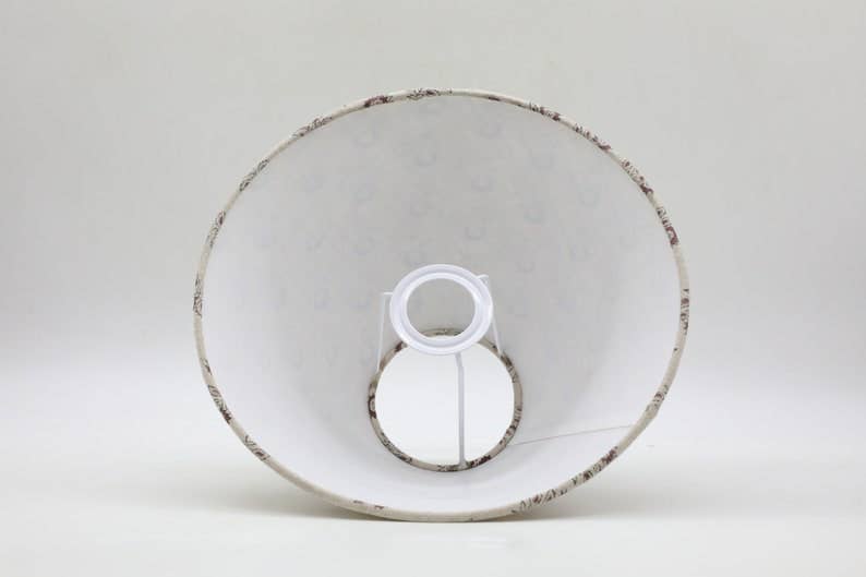 Block Print Lampshade: Beige & Wine