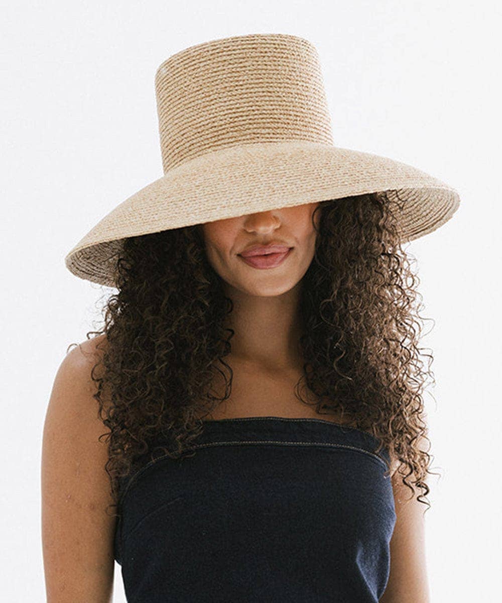 Gigi Pip Jolie Straw Bucket Hat: Natural