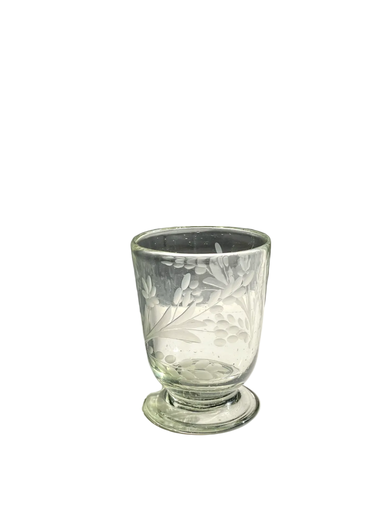 Floral Footed Wine Glass