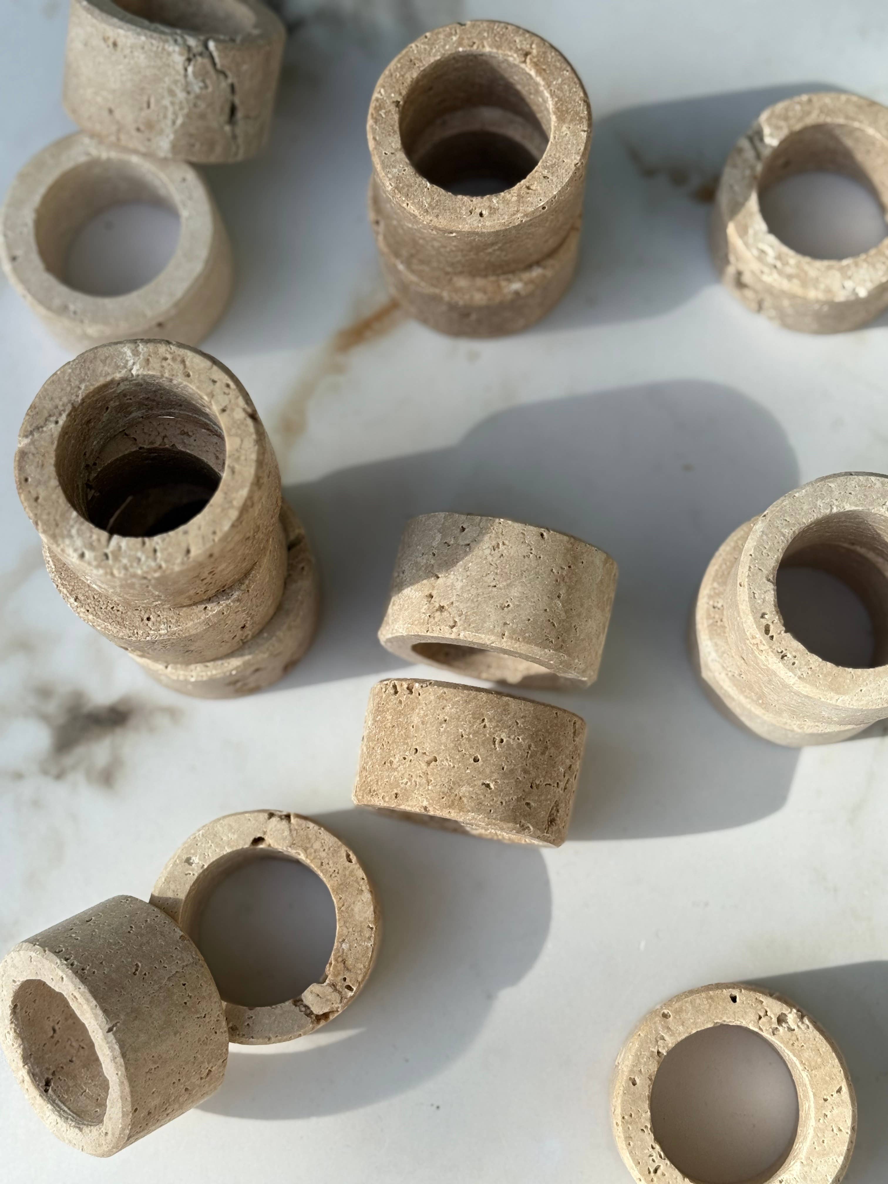 Travertine Napkin Ring