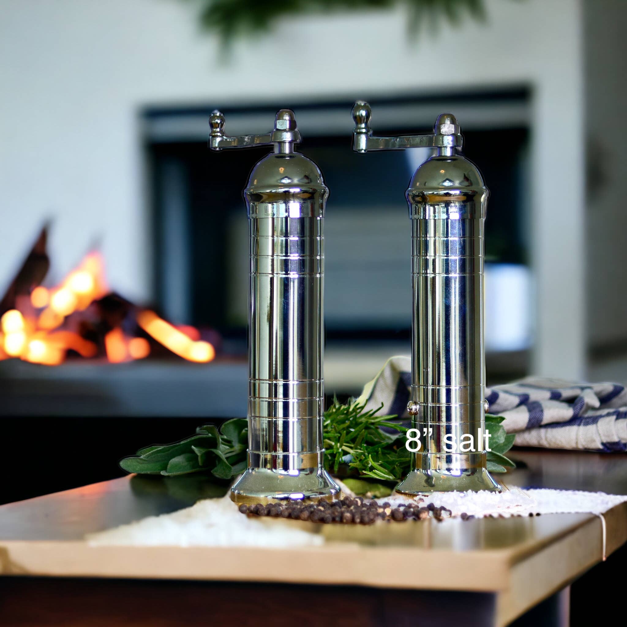 The Original Chrome Mill - 8" Salt Grinder