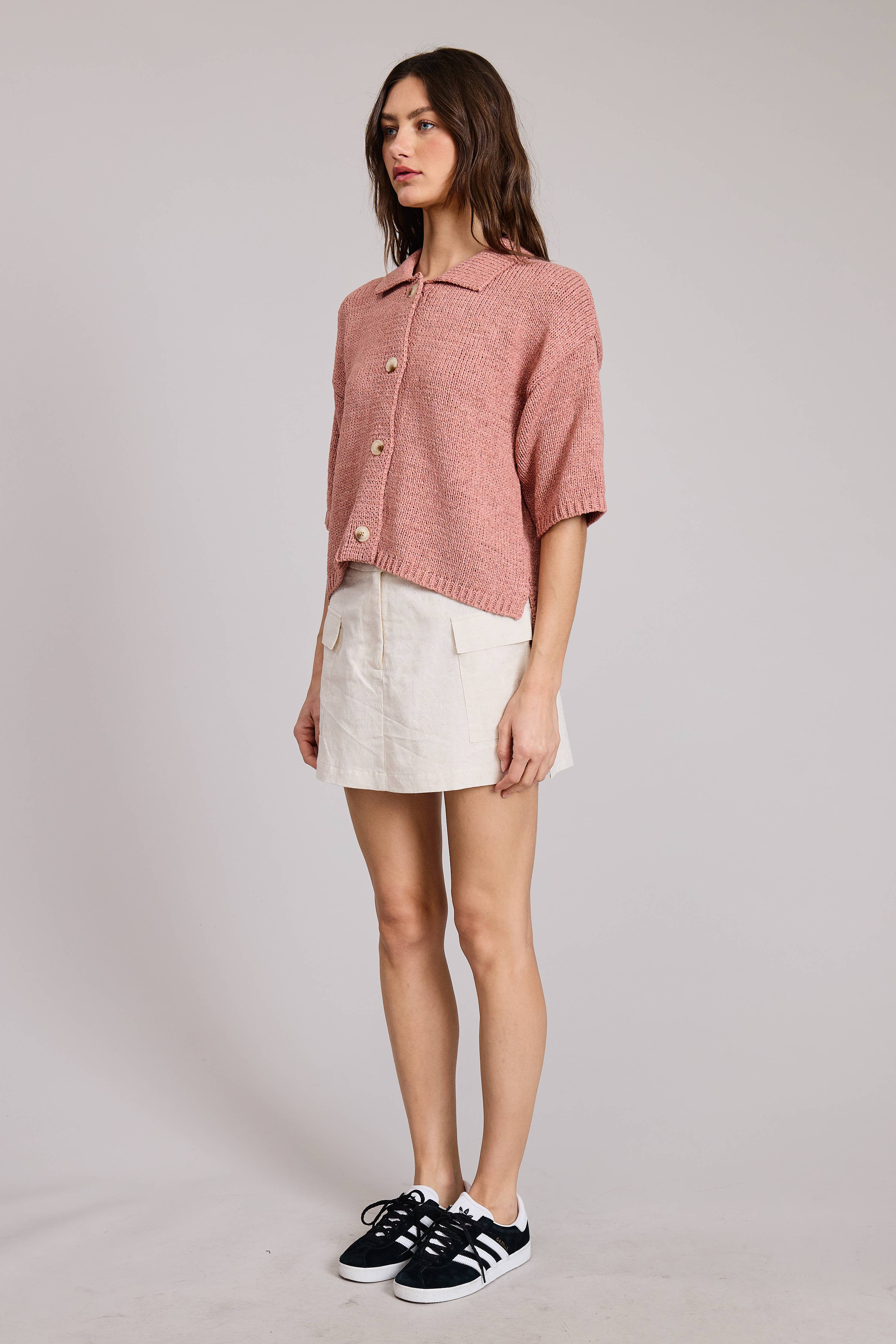 Tulum Sweater Top: Blush