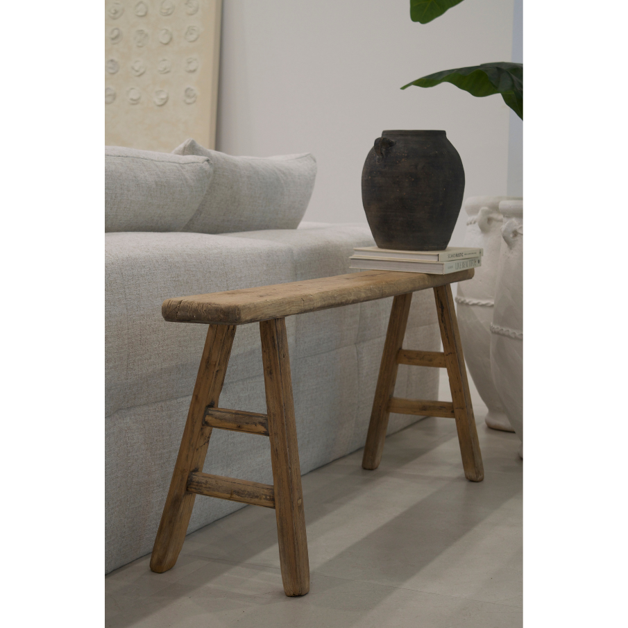 Skinny Elm Wood Bench: Large