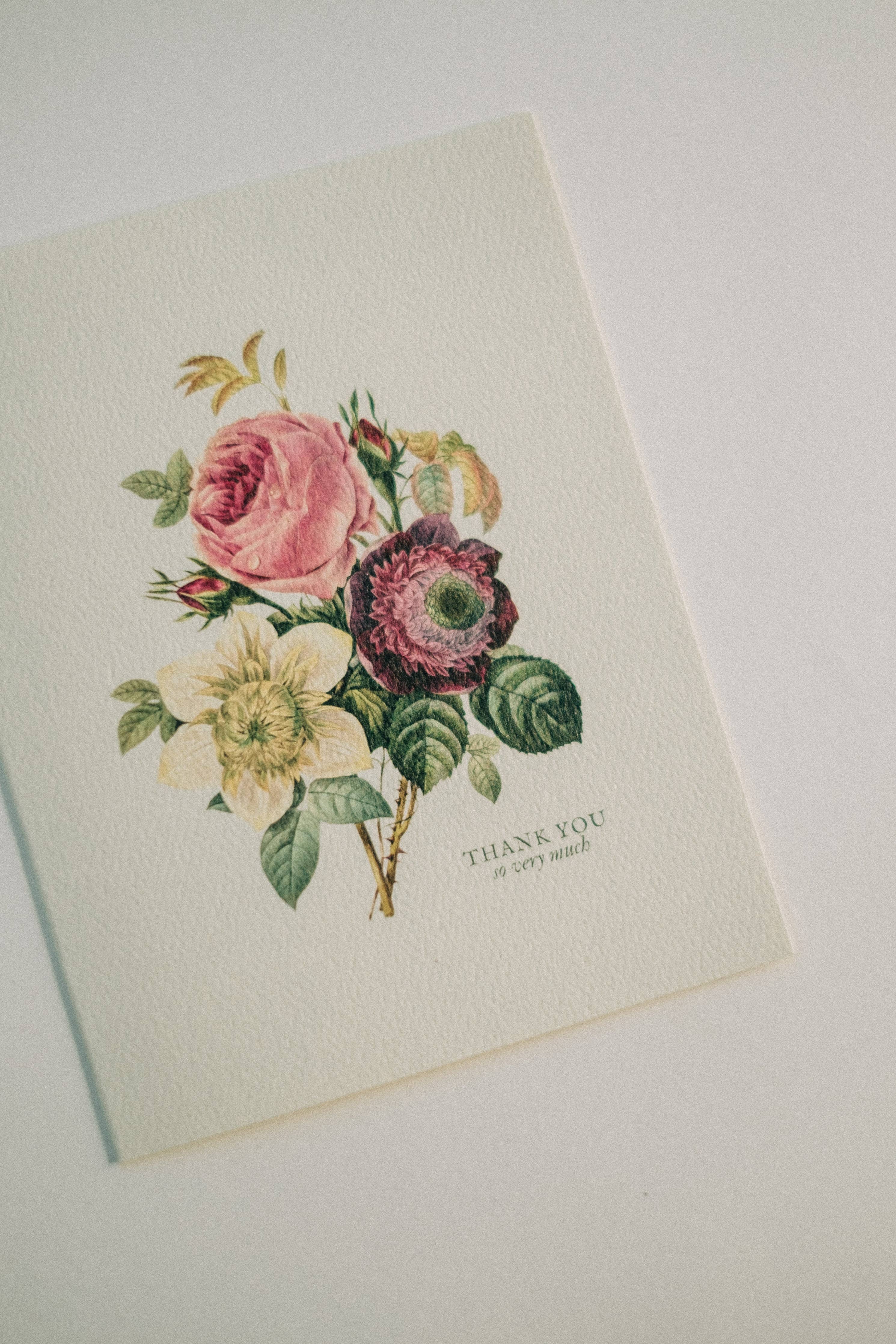 Thank You So Very Much Note Card: Set of 4