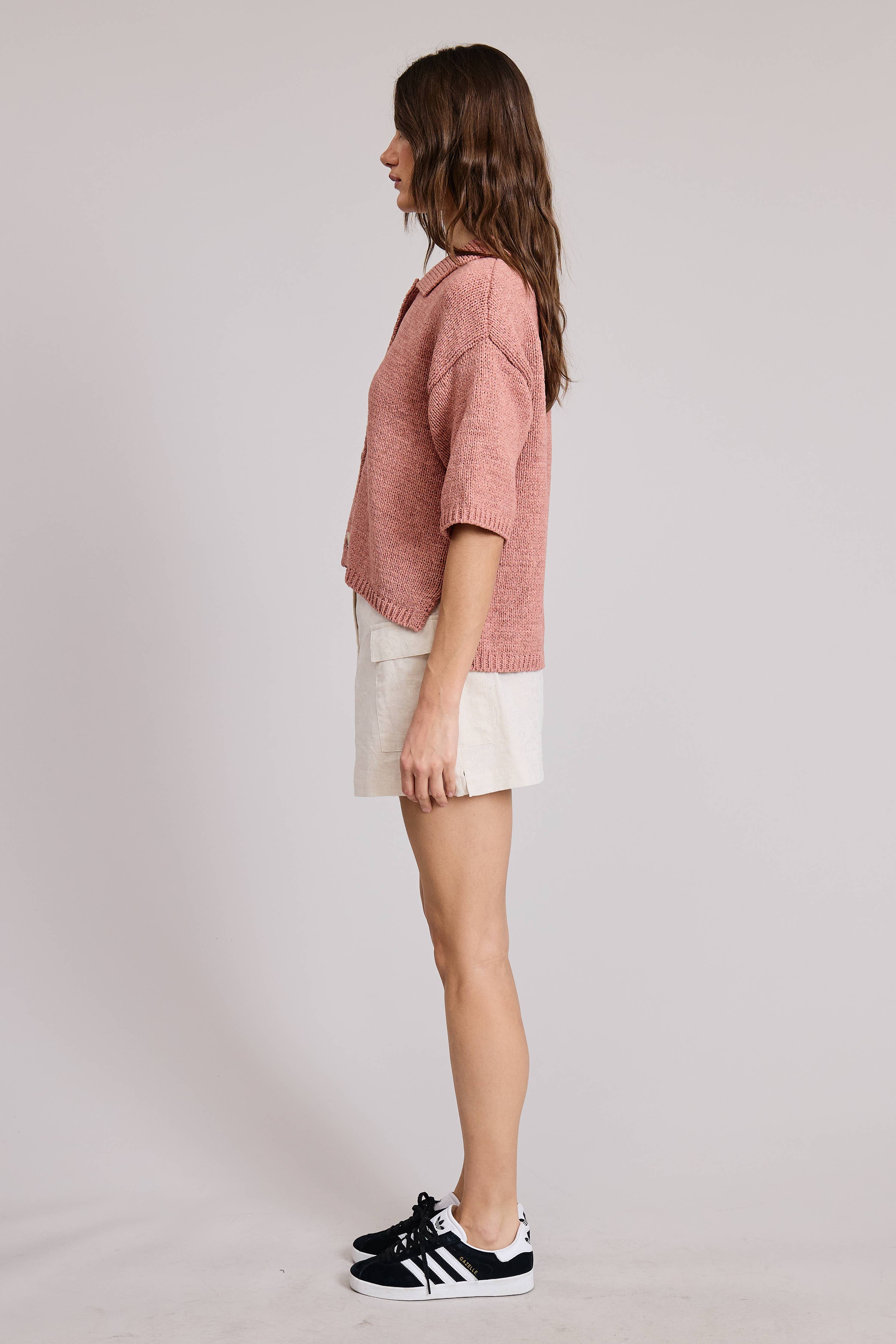 Tulum Sweater Top: Blush