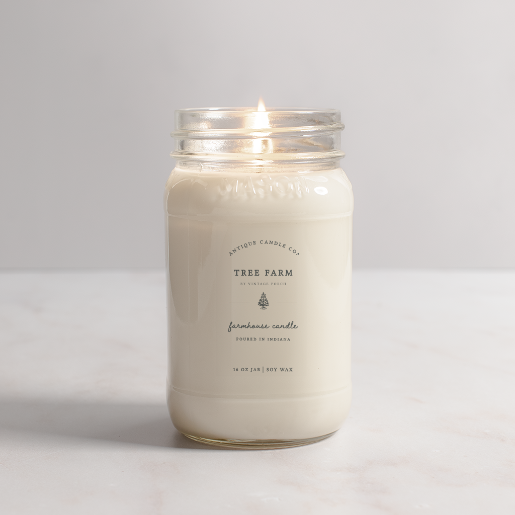 Tree Farm - Soy Wax Mason Jar Candle: 16 oz
