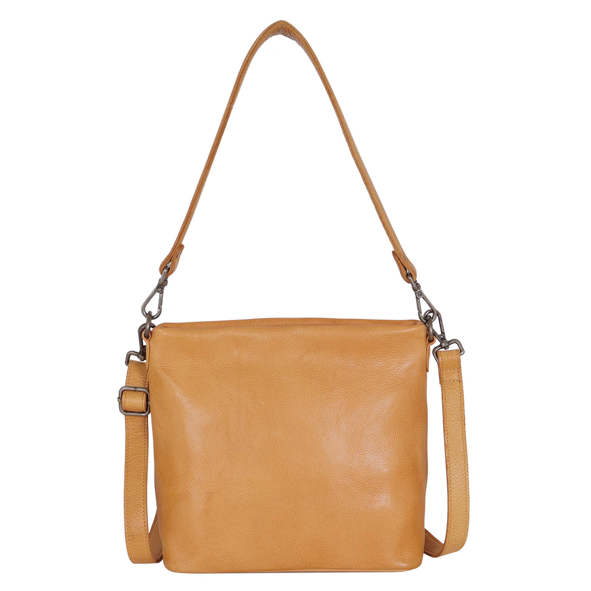 Ivy Leather Shoulder Bag: Camel