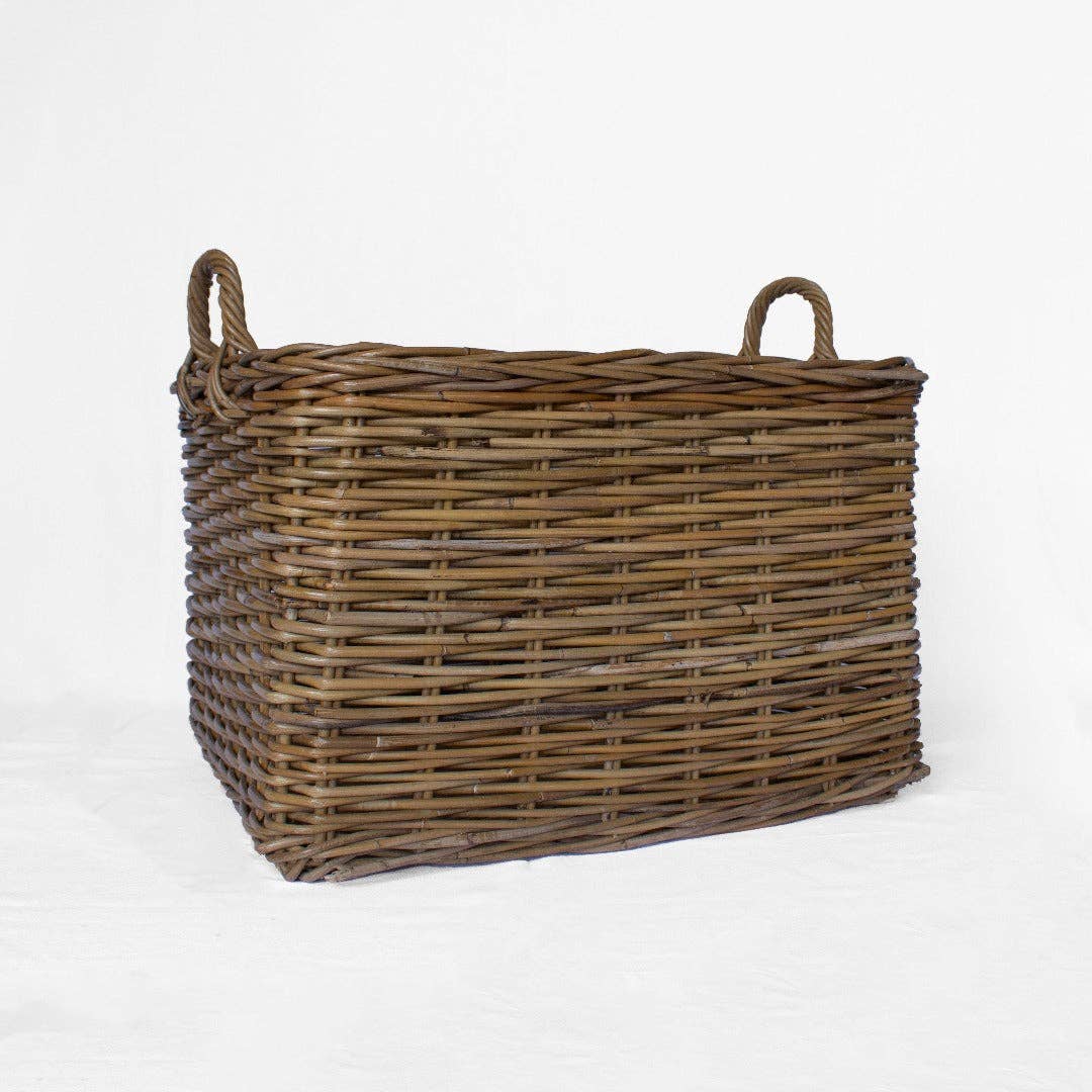 Rattan Rectangle Storage Basket: Large