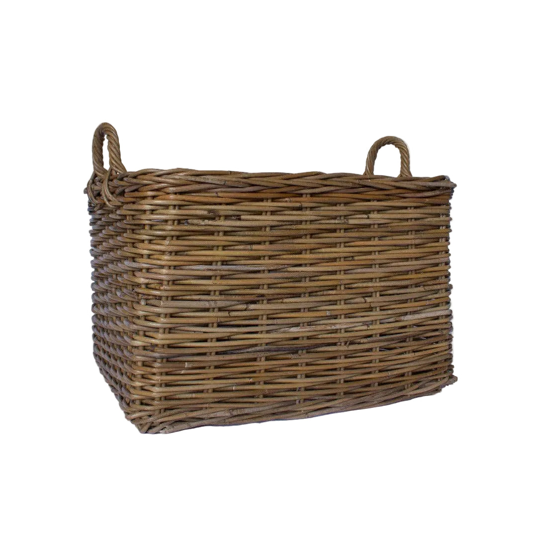 Rattan Rectangle Storage Basket: Large