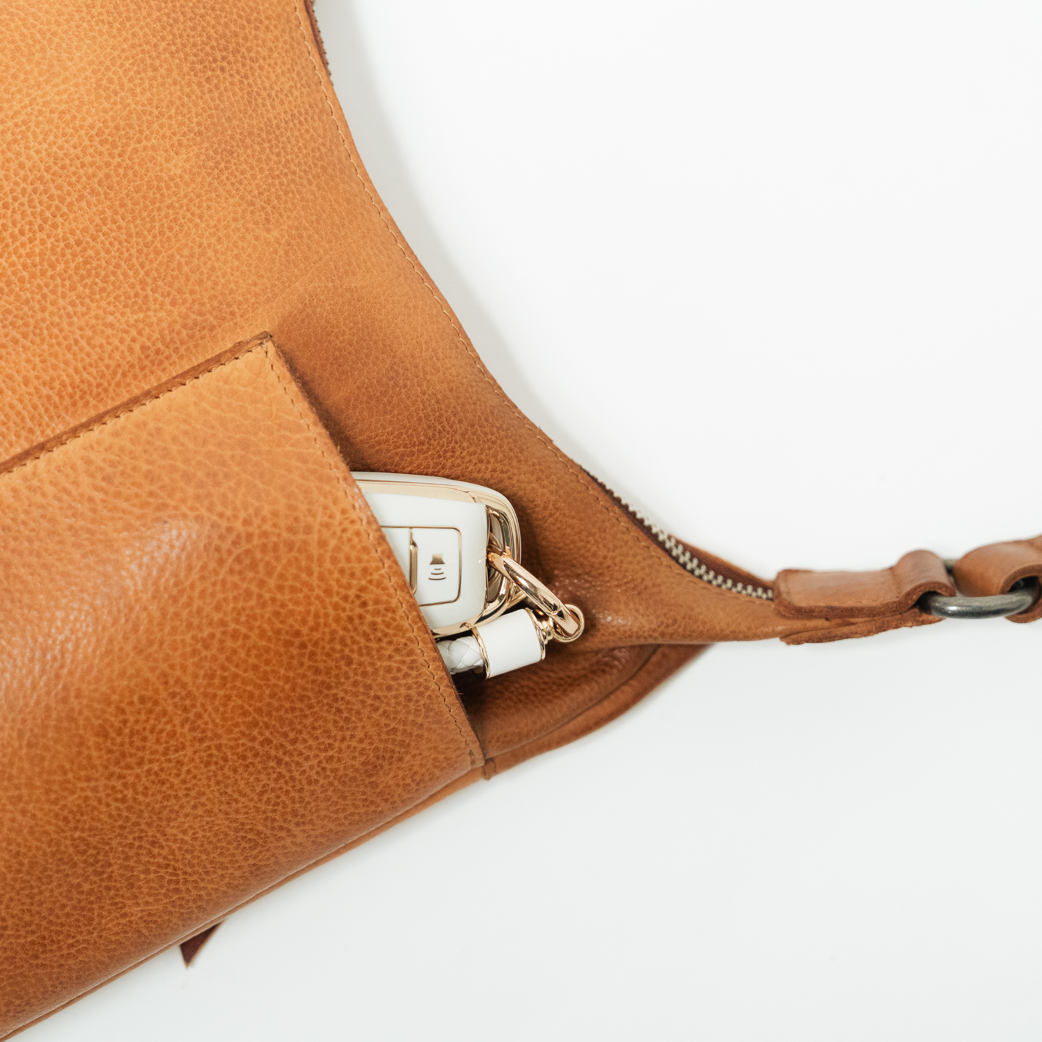 Cognac Leather Crossbody
