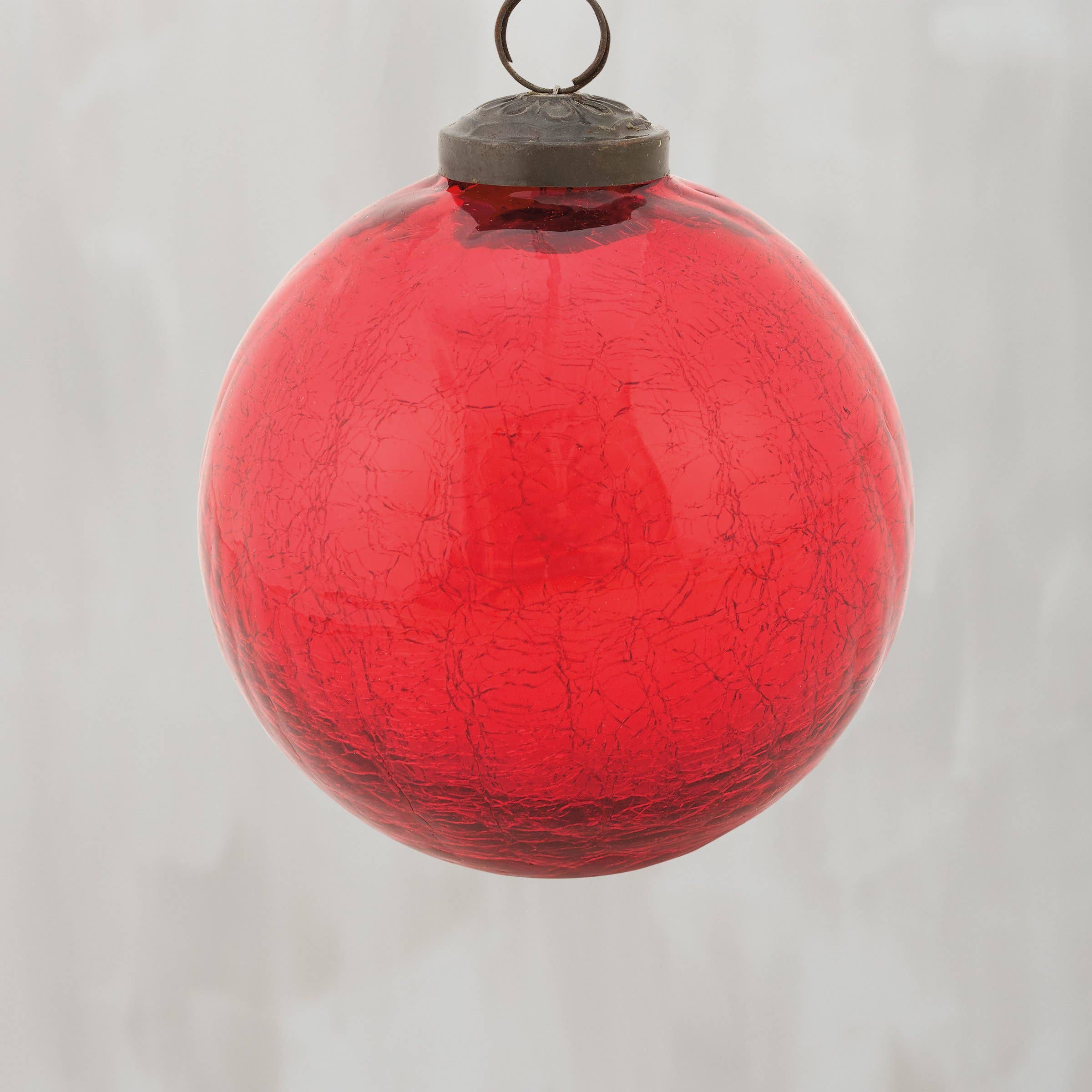 Red Ball Glass Ornament