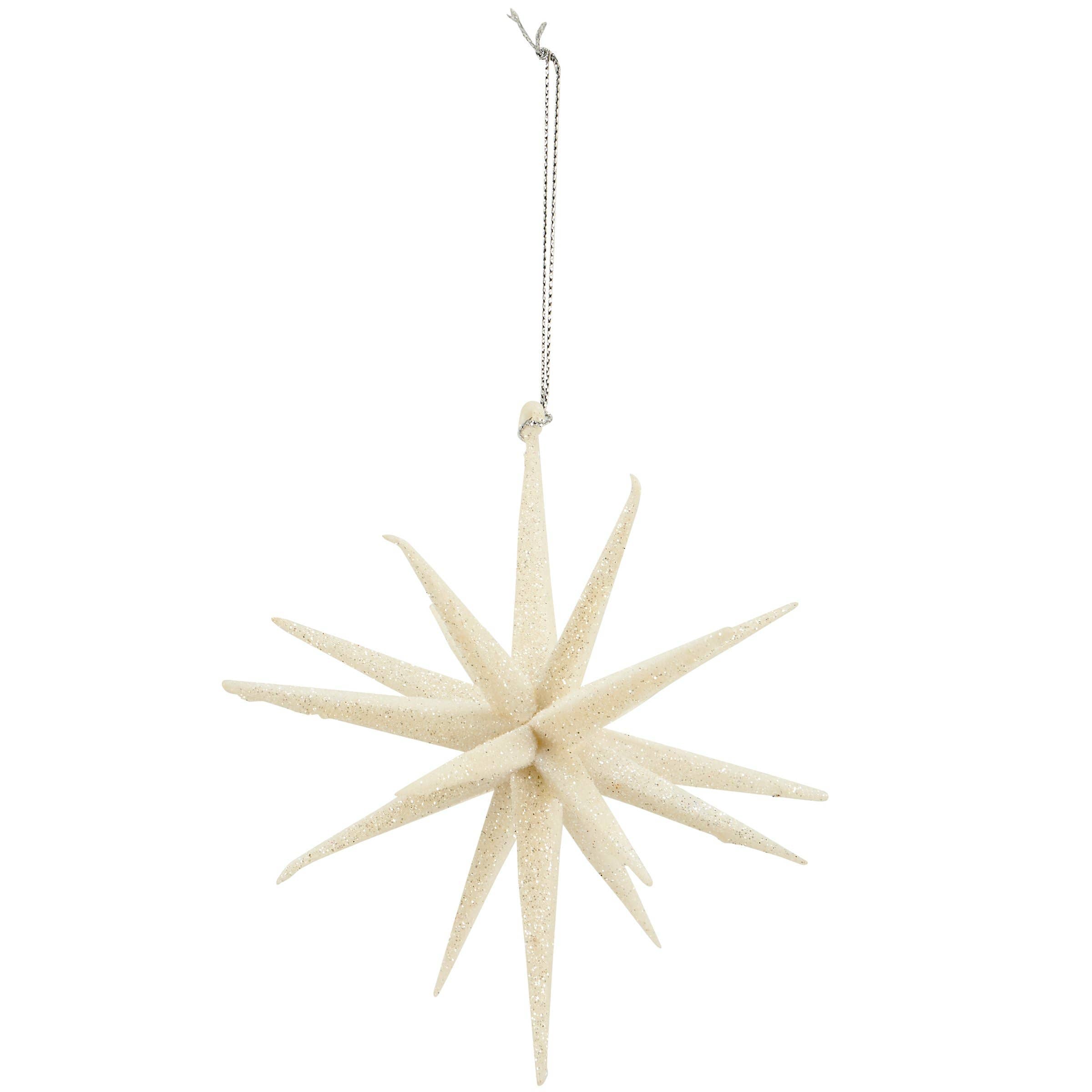 White Starburst Ornament