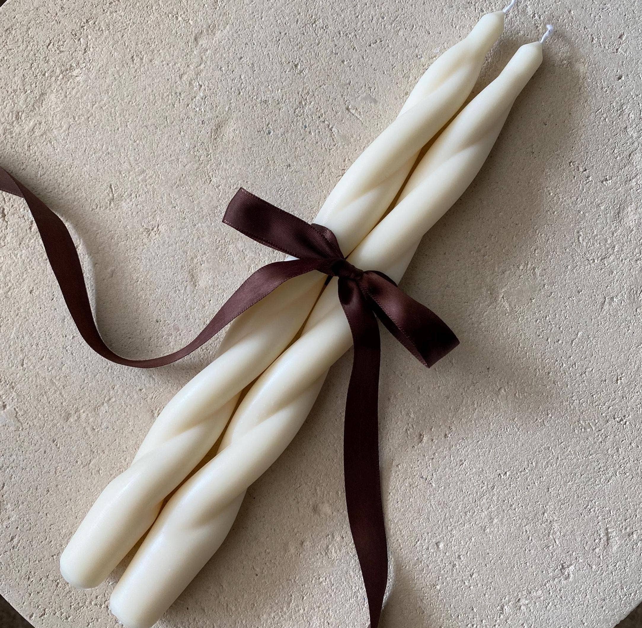 Twisted Taper Soy Wax Candle: Set of 2