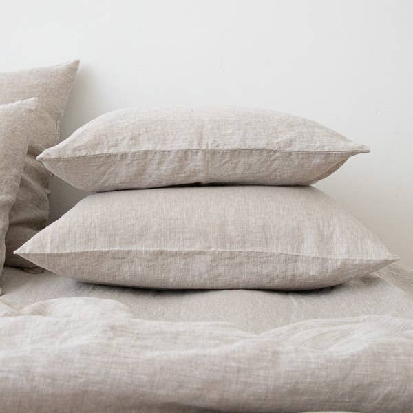 European Linen Pillow Case: Natural (King)