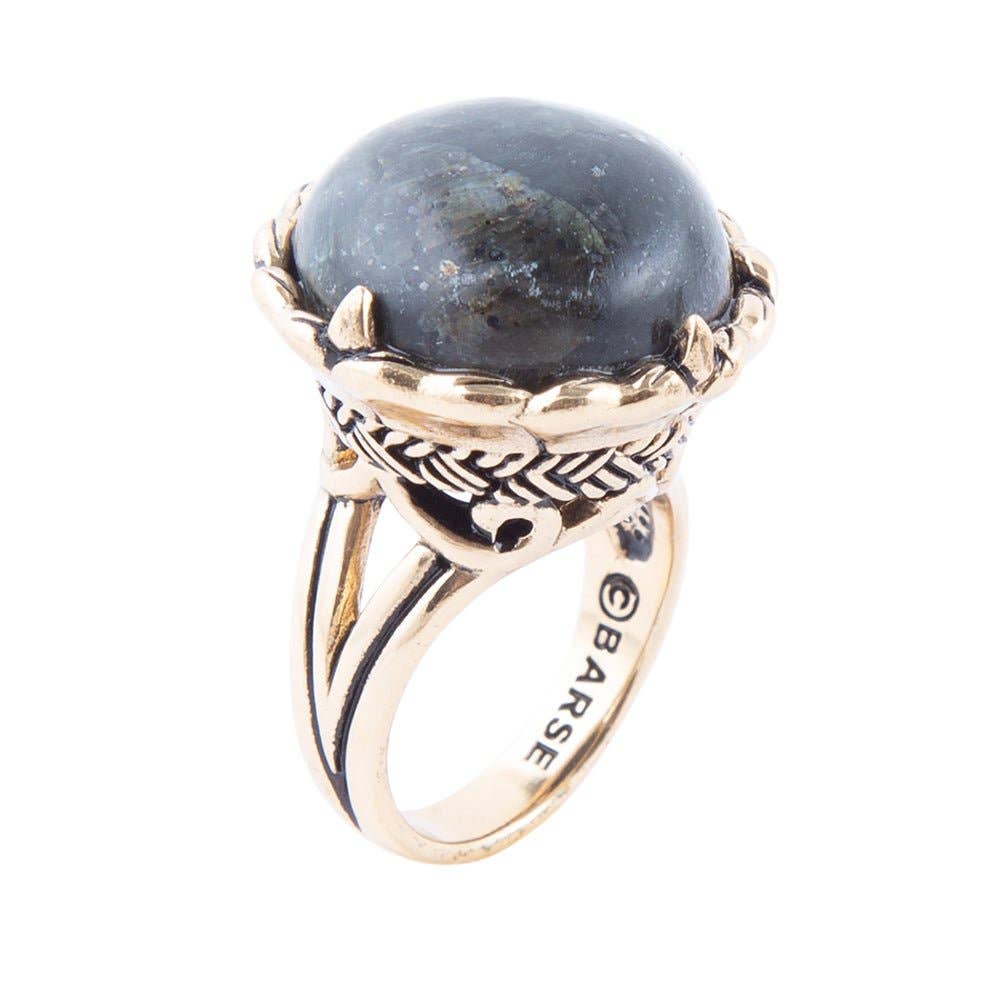 Labradorite Statement Ring: Size 6
