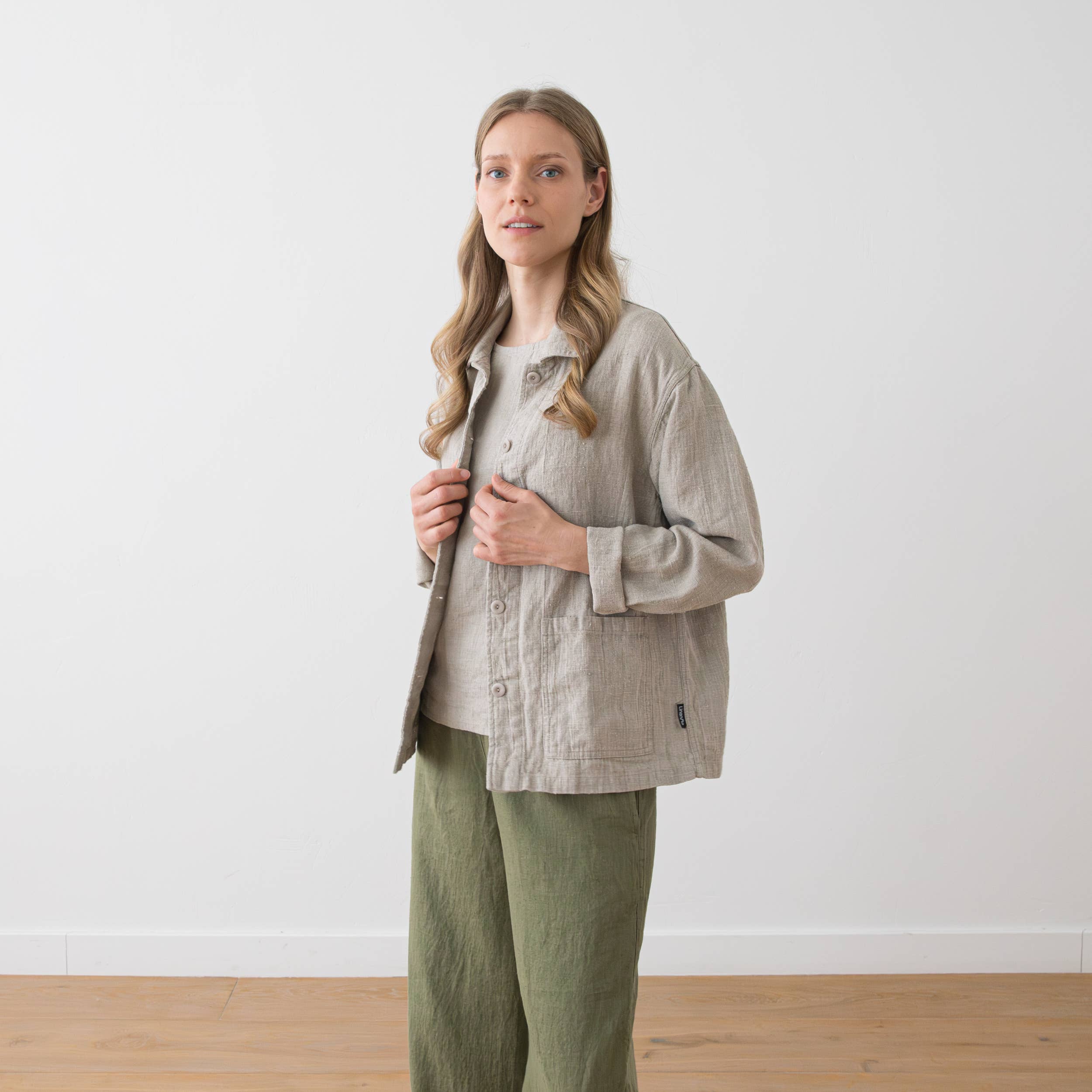 Natural Linen Oversized Jacket