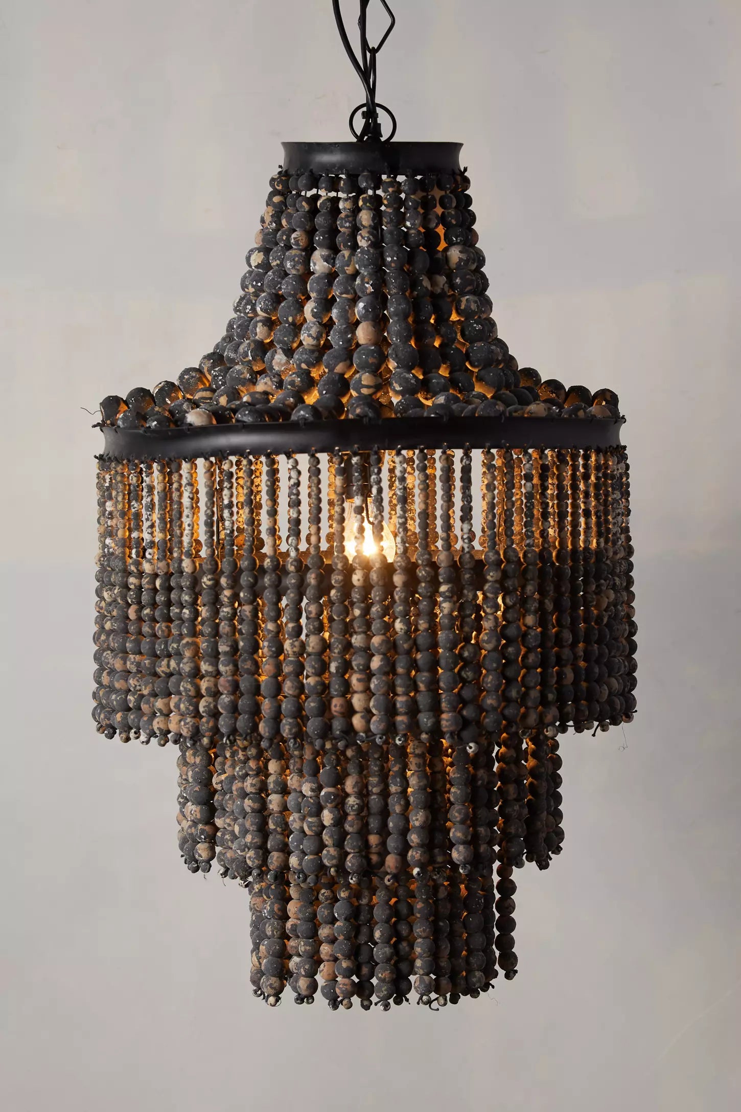 Black Beaded Chandelier