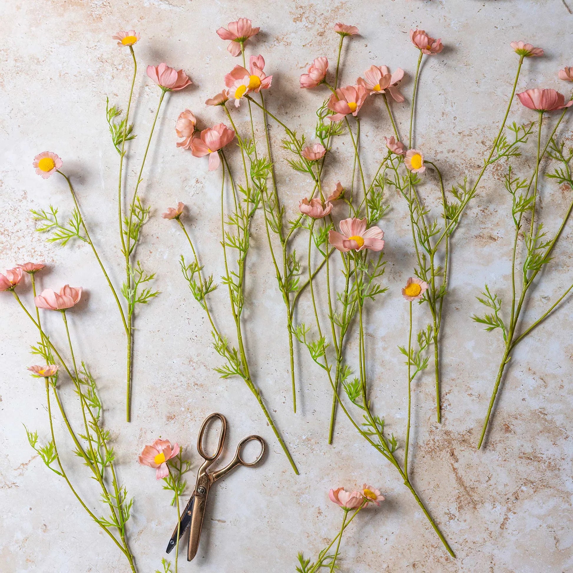 Faux Cosmos Meadow: Soft Pink