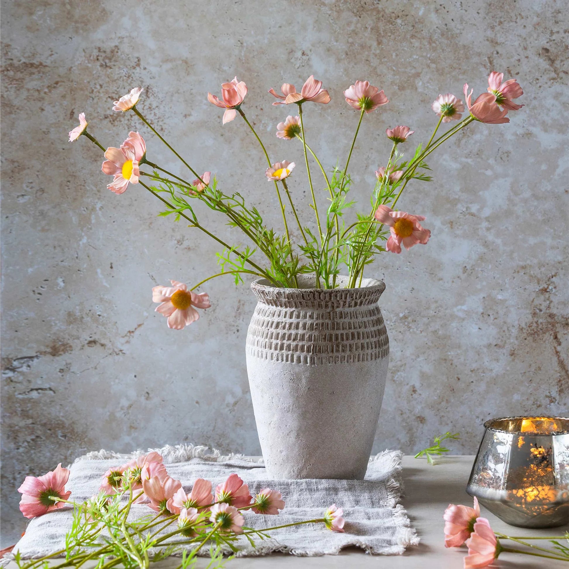 Faux Cosmos Meadow: Soft Pink