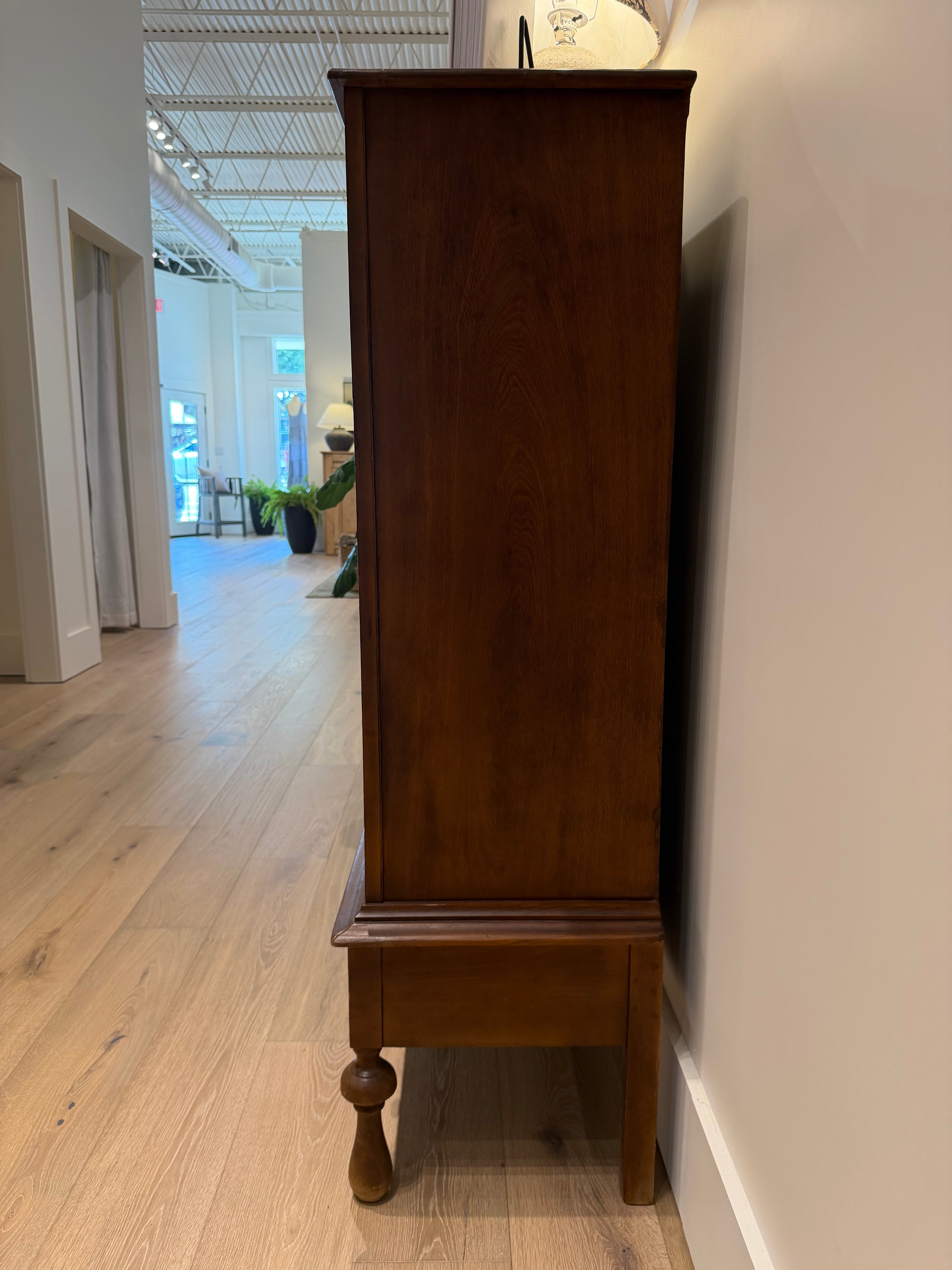 Antique Walnut Display Cabinet